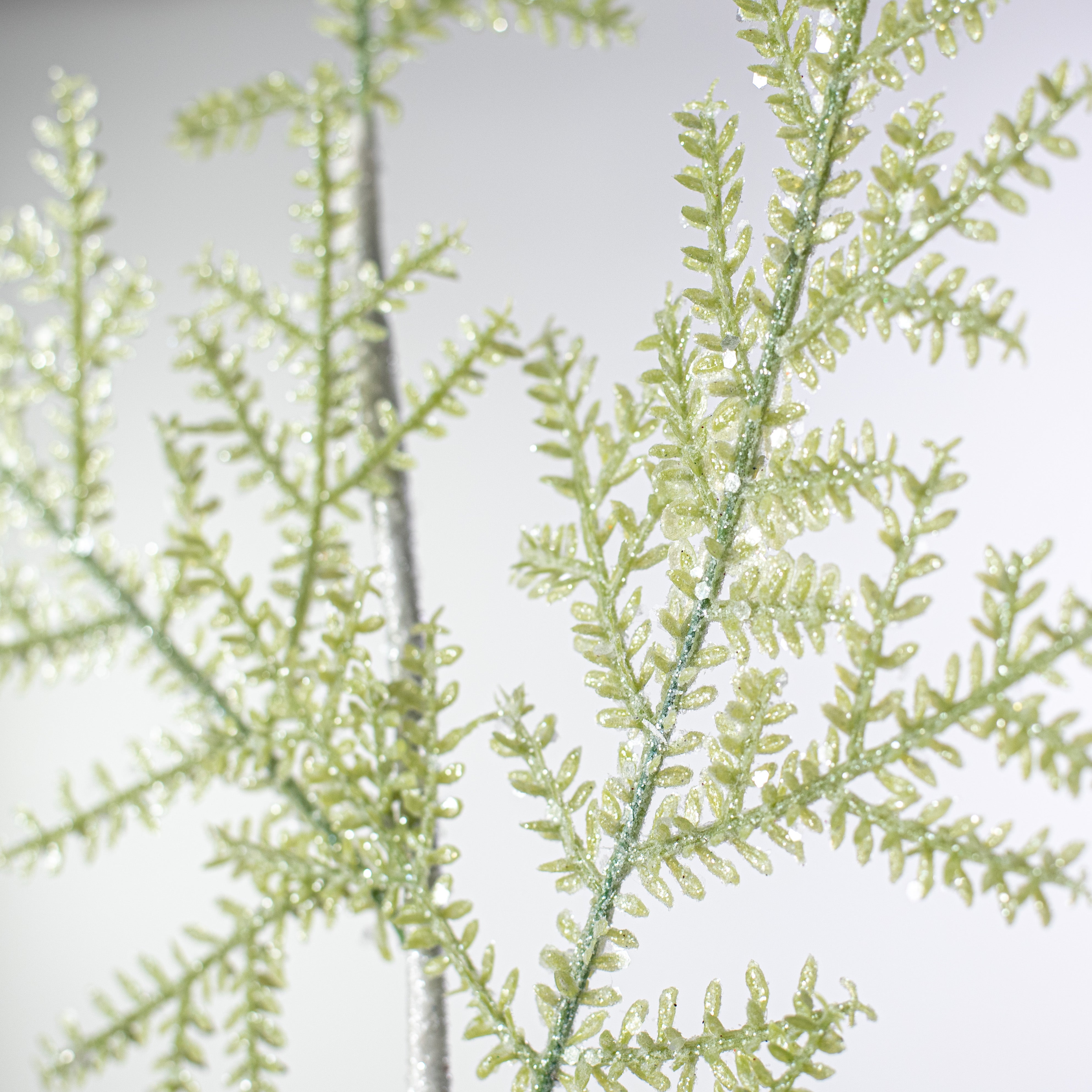 31" Glitter Green Leaf Spray Lifestyle Photo