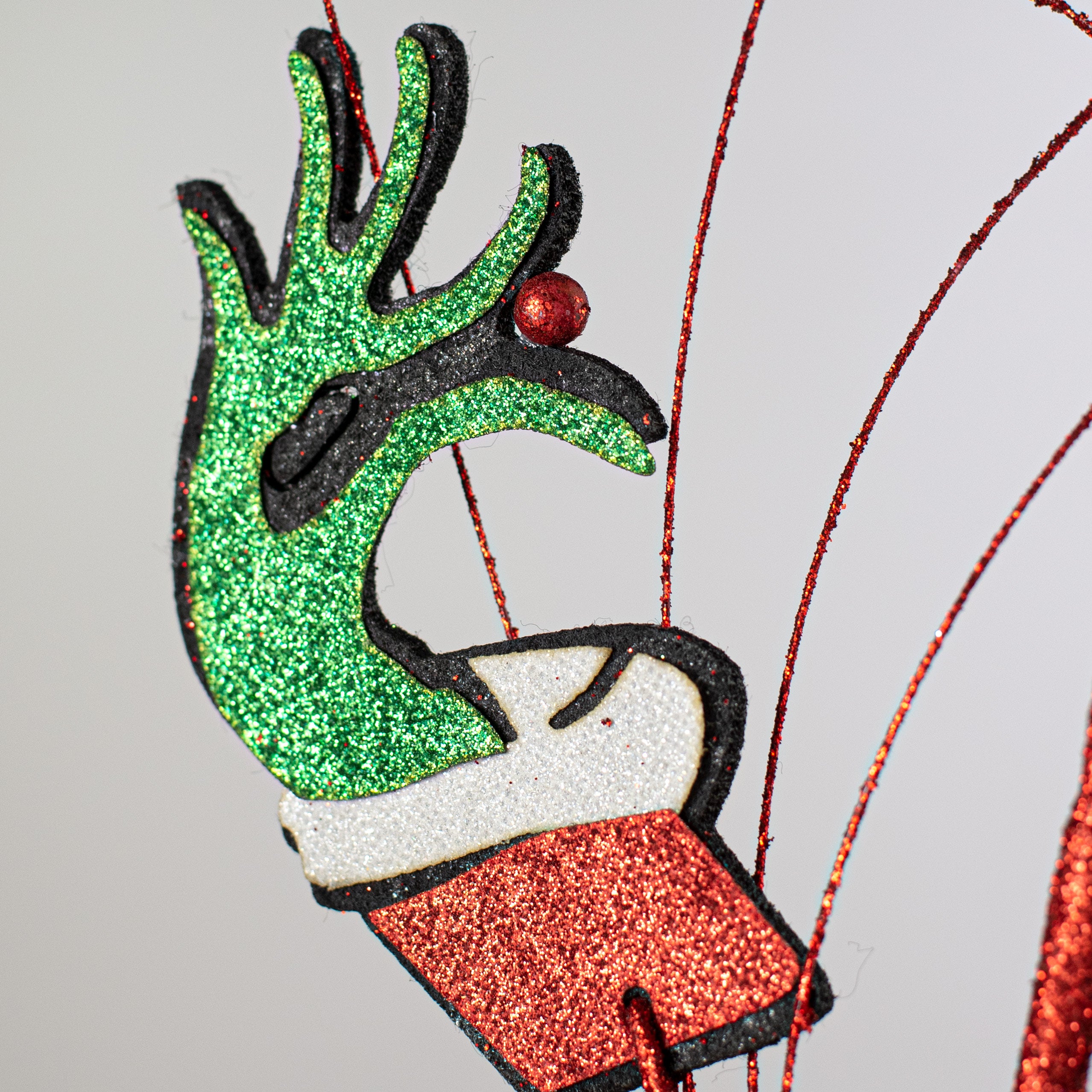 30" Glitter Green Monster Face & Hands Spray Lifestyle Photo