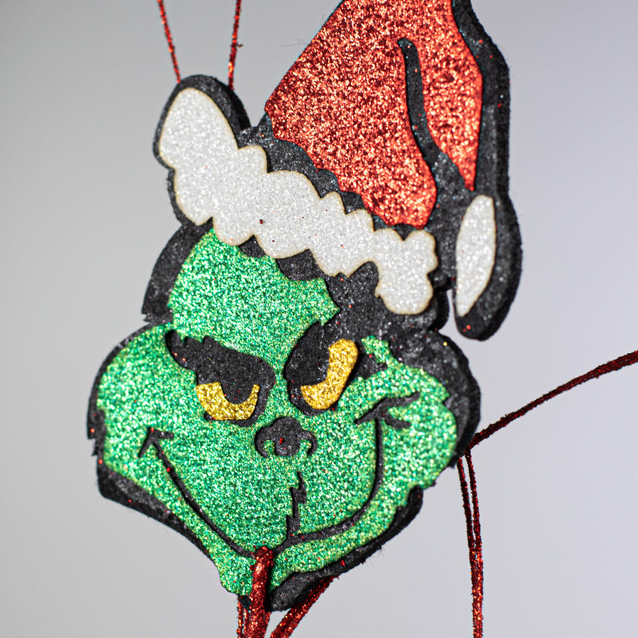 30" Glitter Green Monster Face & Hands Spray detail photo 4