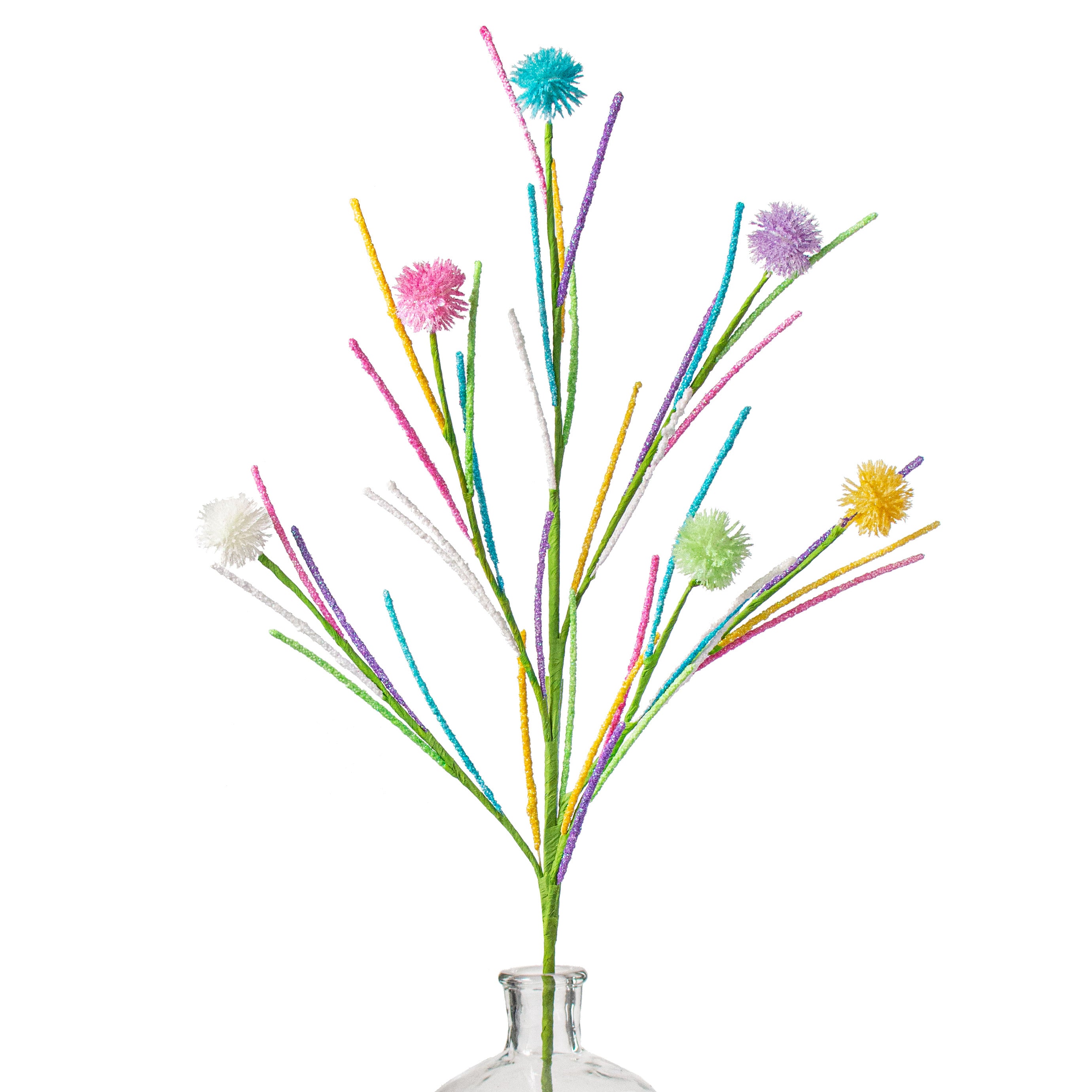 30" Glitter Gum Ball Spray: Spring Multicolor Item Number: HE4124