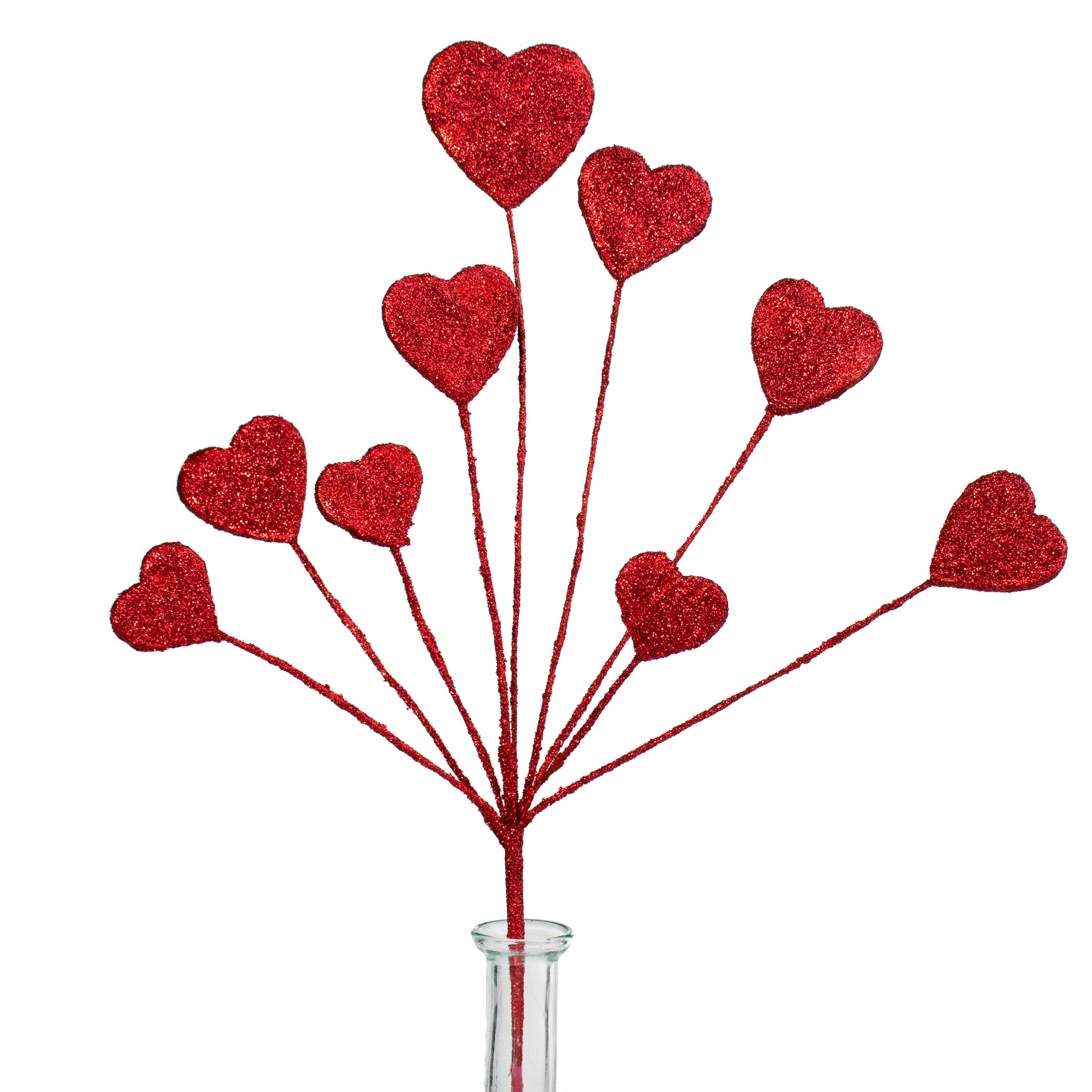 19" Glitter Heart Pick: Red Item Number: HV025824