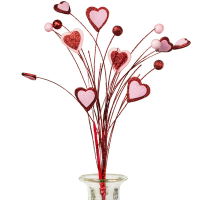 16" Glitter Heart Pick: Red & Pink Item Number: 61899SP16