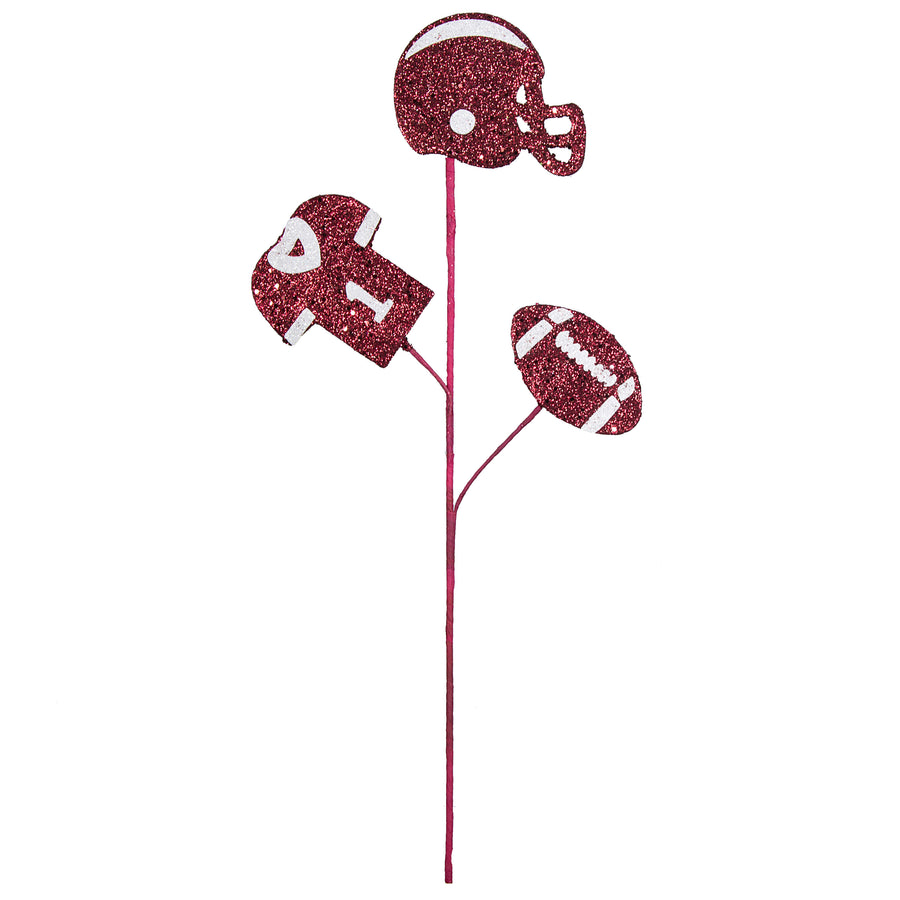 24" Glitter Helmet, Jersey, Football Pick: Maroon & White detail photo 3