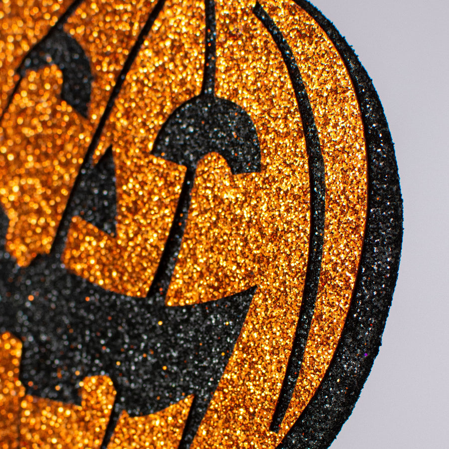 26" Glitter Jack-O-Lantern Spray Lifestyle Photo