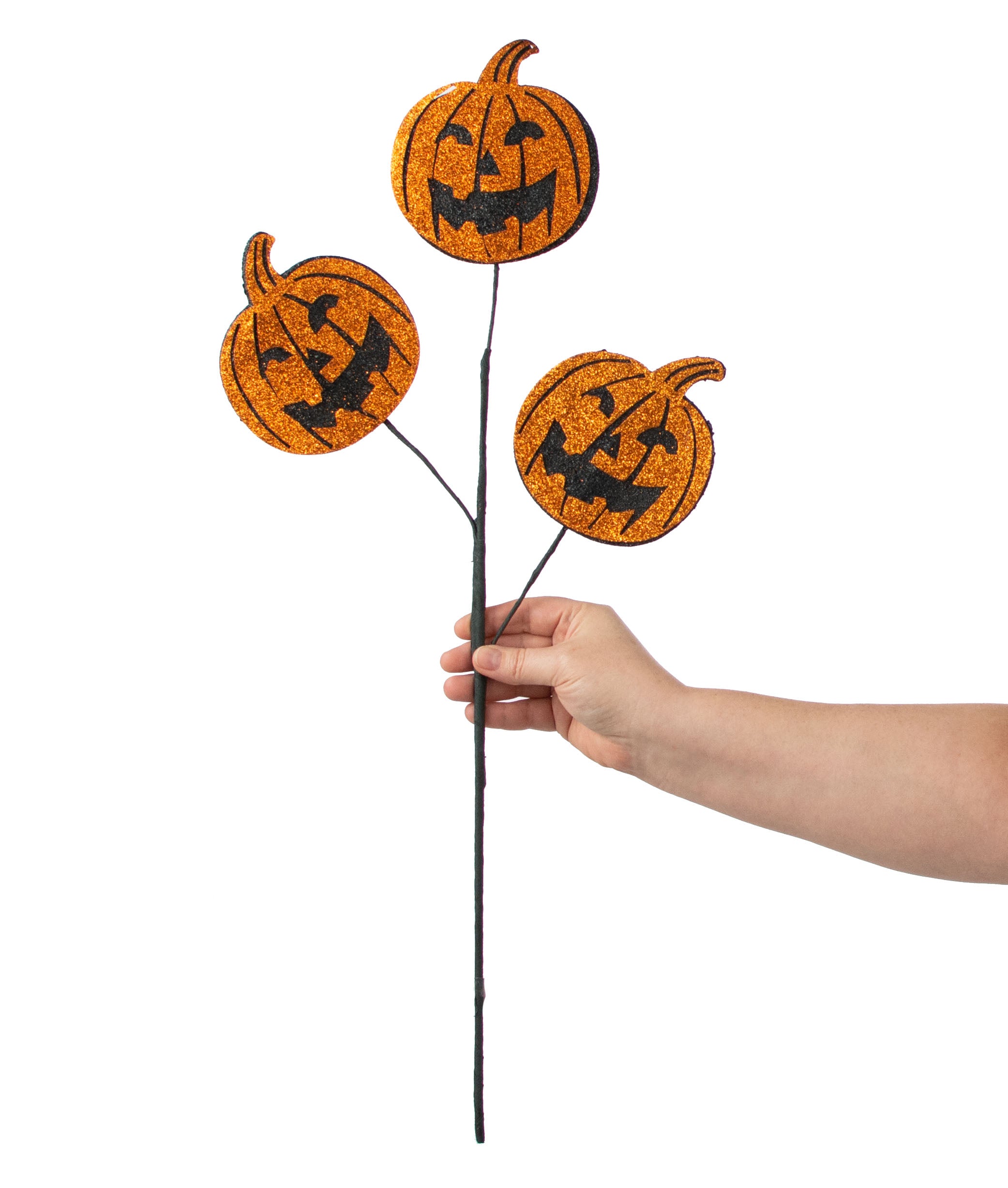 26" Glitter Jack-O-Lantern Spray detail photo 3