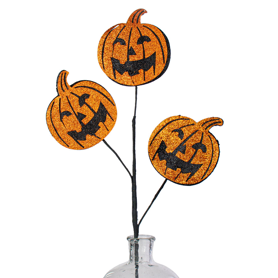 26" Glitter Jack-O-Lantern Spray Item Number: HH120320