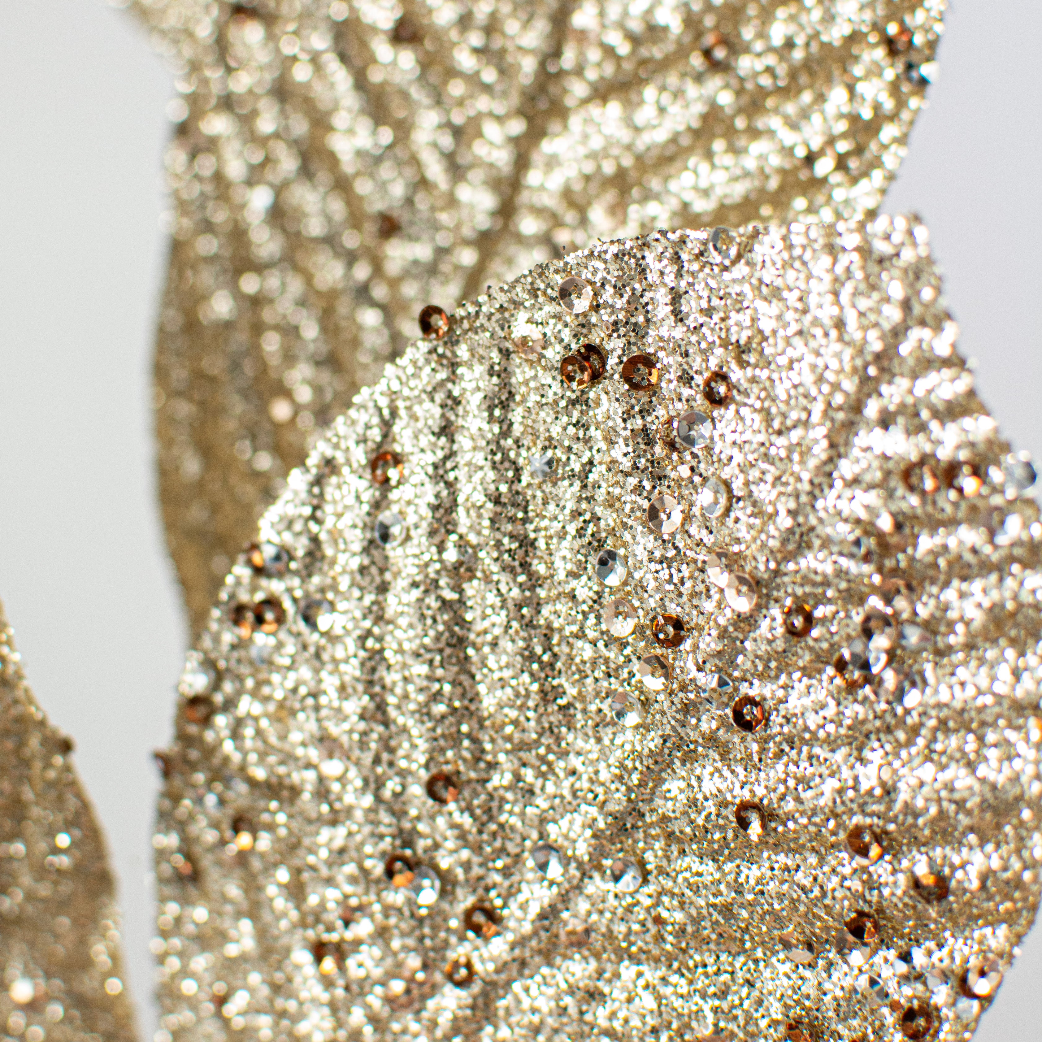 27" Glitter Leaf Spray: Champagne Lifestyle Photo