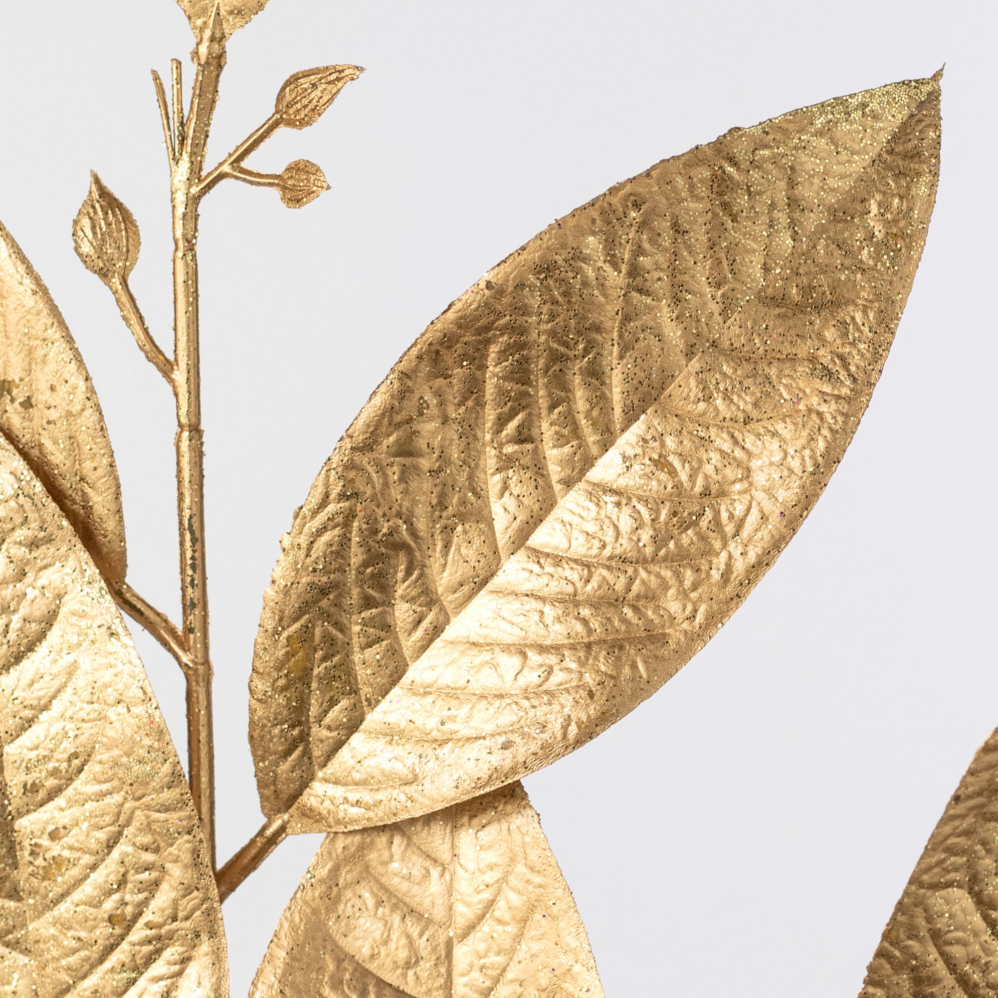 30" Glitter Leaves Spray: Gold Lifestyle Photo