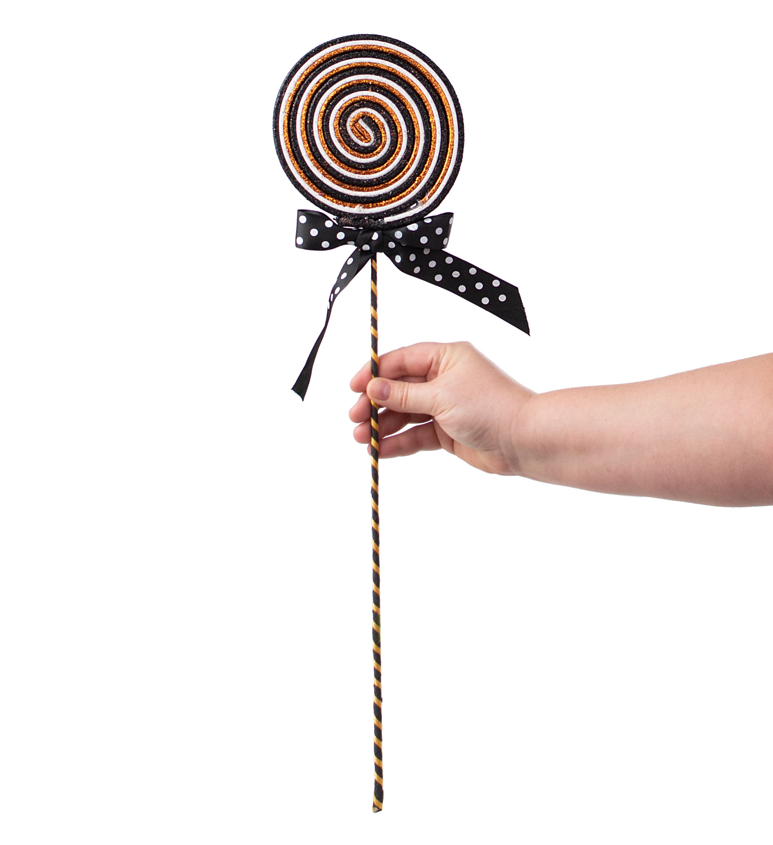 22" Glitter Lollipop Bow Pick: Halloween detail photo 3
