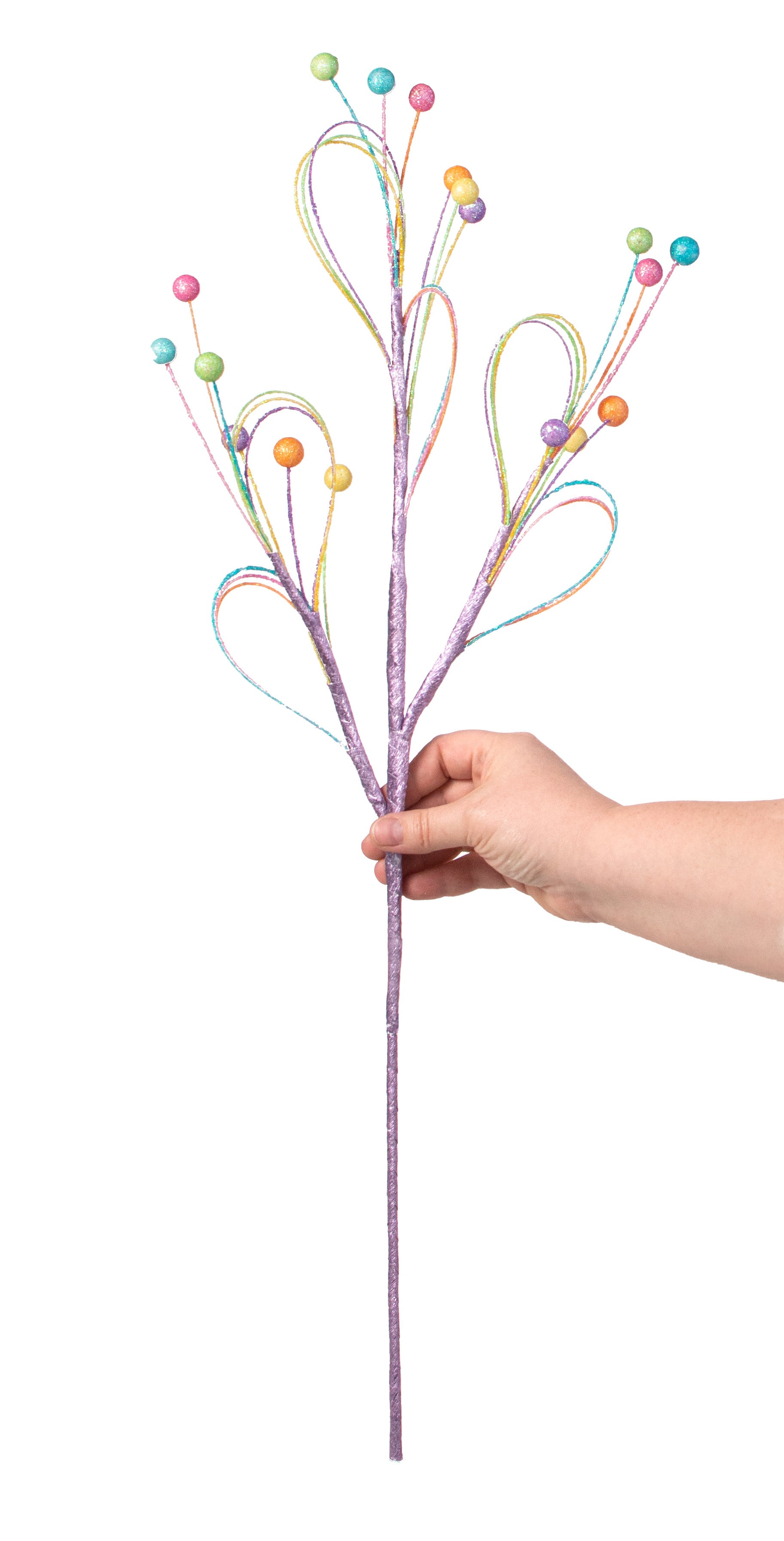 Glitter Loop & Ball Spray: Pastel Candy Colors (29") detail photo 3