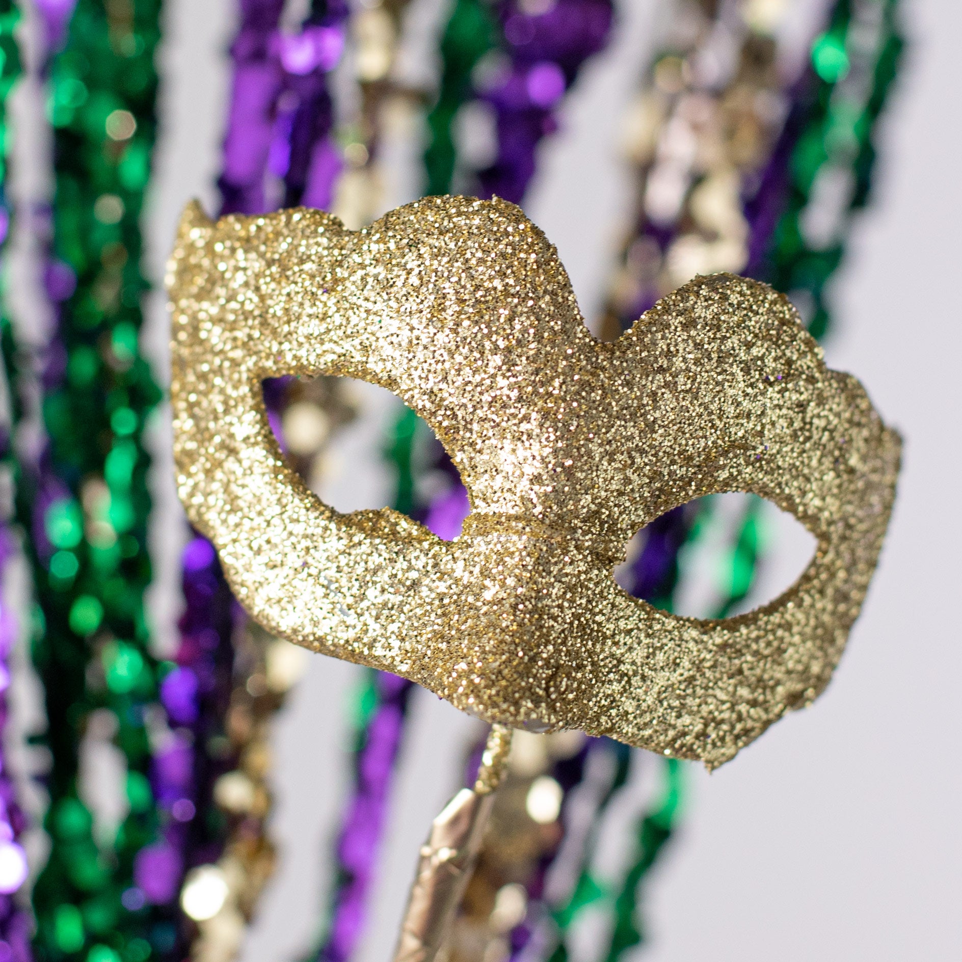 24" Glitter Mask Spray: Mardi Gras Lifestyle Photo