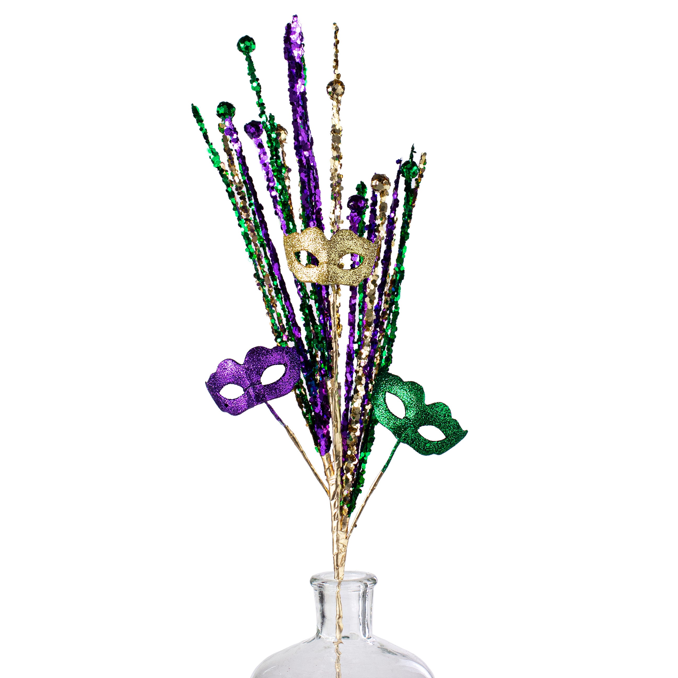 24" Glitter Mask Spray: Mardi Gras Item Number: HG3174