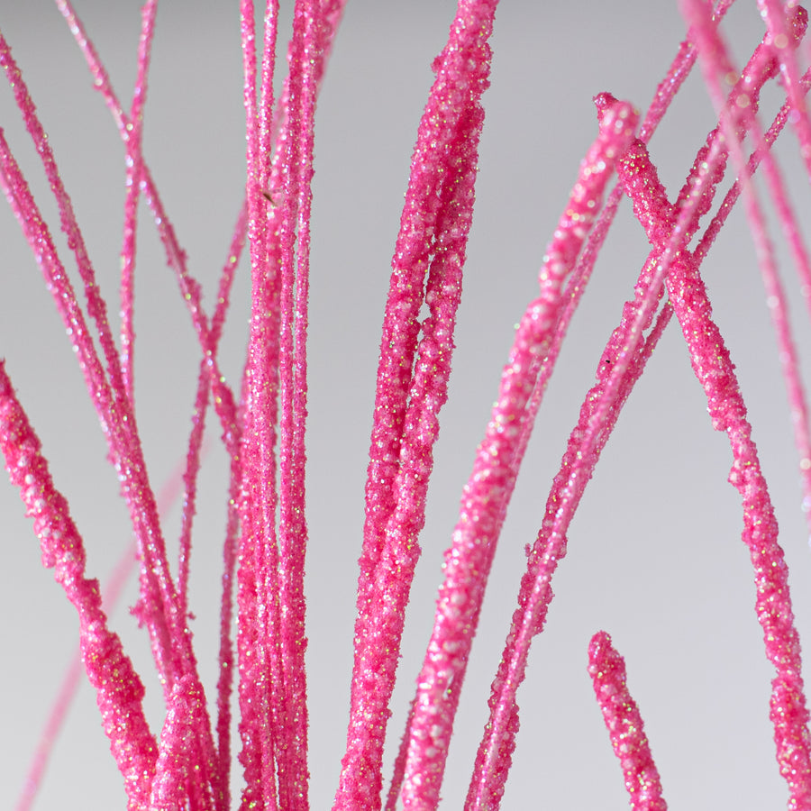 31" Glitter Mini Bead Fishline Spray: Light Pink Lifestyle Photo