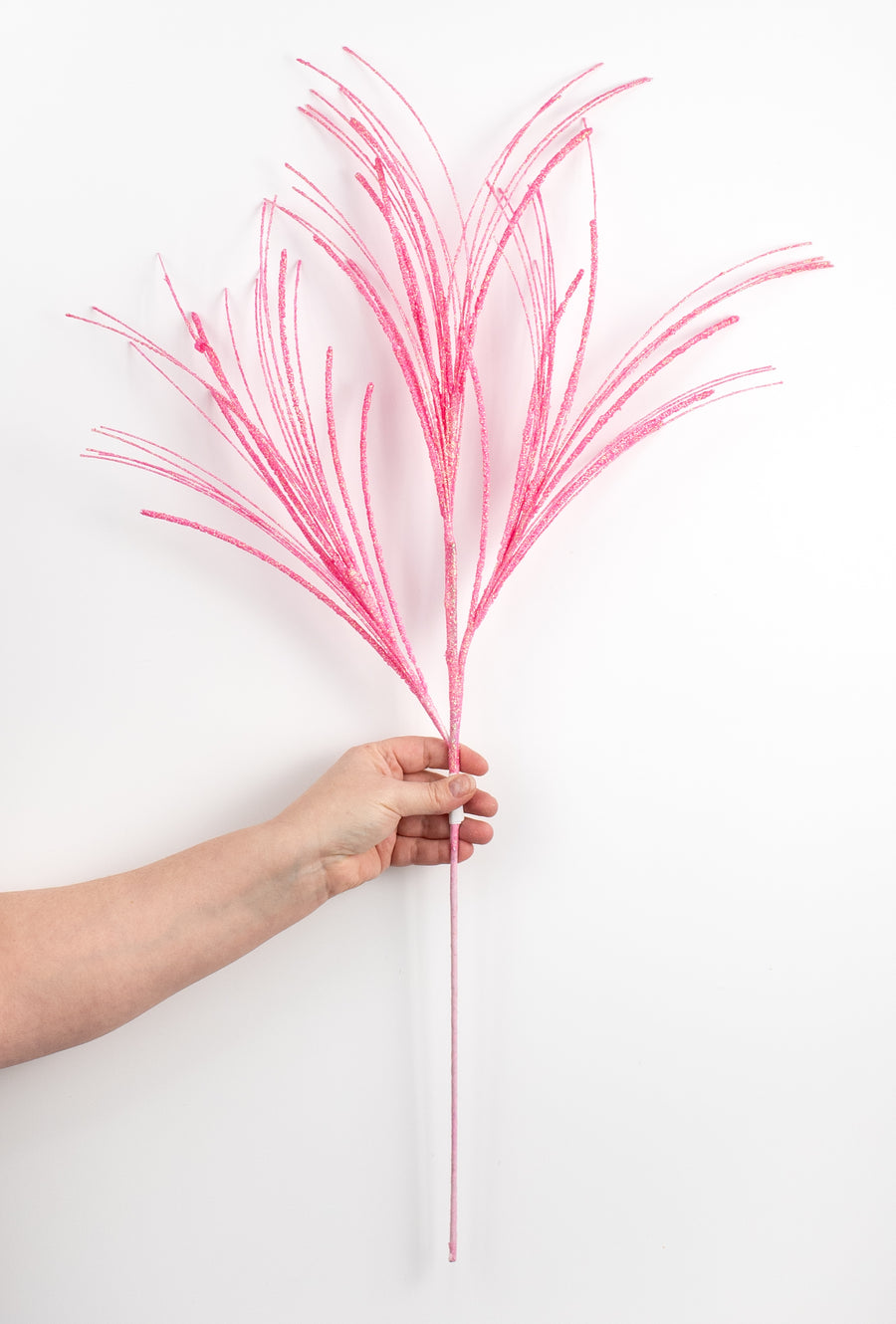 31" Glitter Mini Bead Fishline Spray: Light Pink detail photo 3
