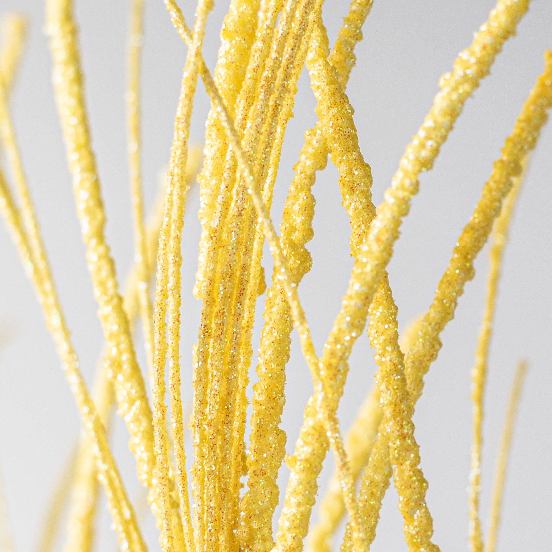 31" Glitter Mini Bead Fishline Spray: Yellow Lifestyle Photo