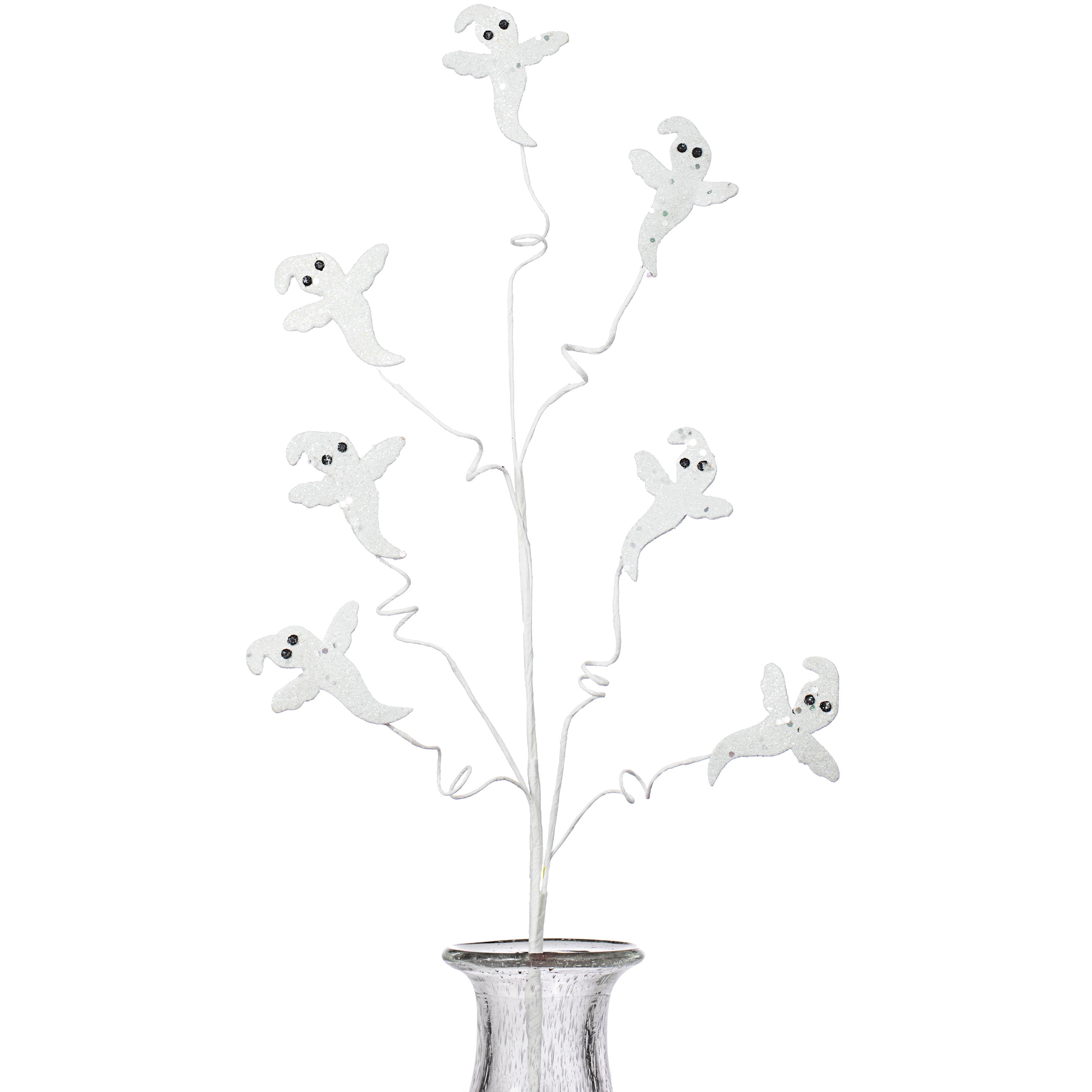 29" Glitter Mini Ghost Spray Item Number: 52650WT