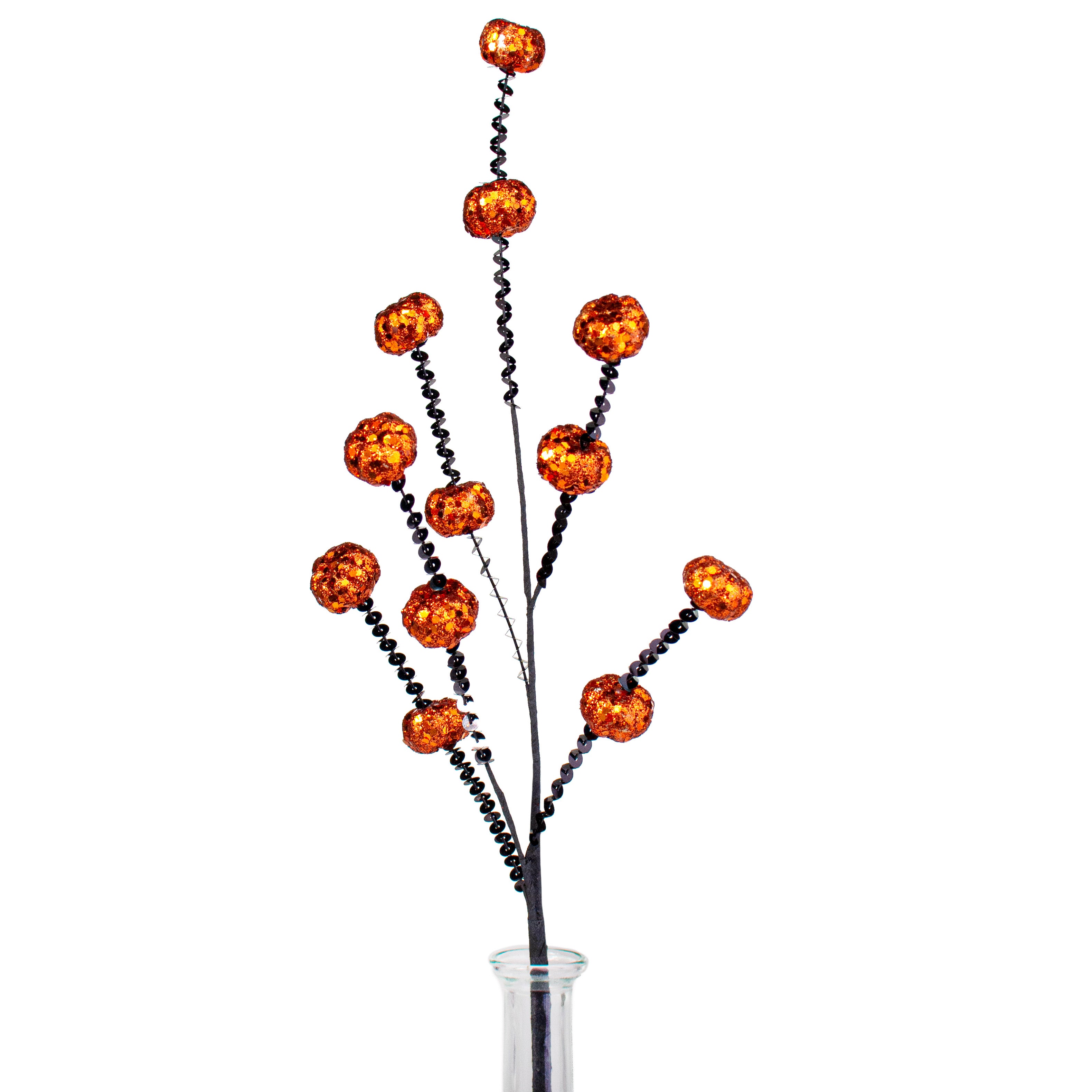 24" Glitter Mini Pumpkin Sequin Spray Item Number: ISB38885