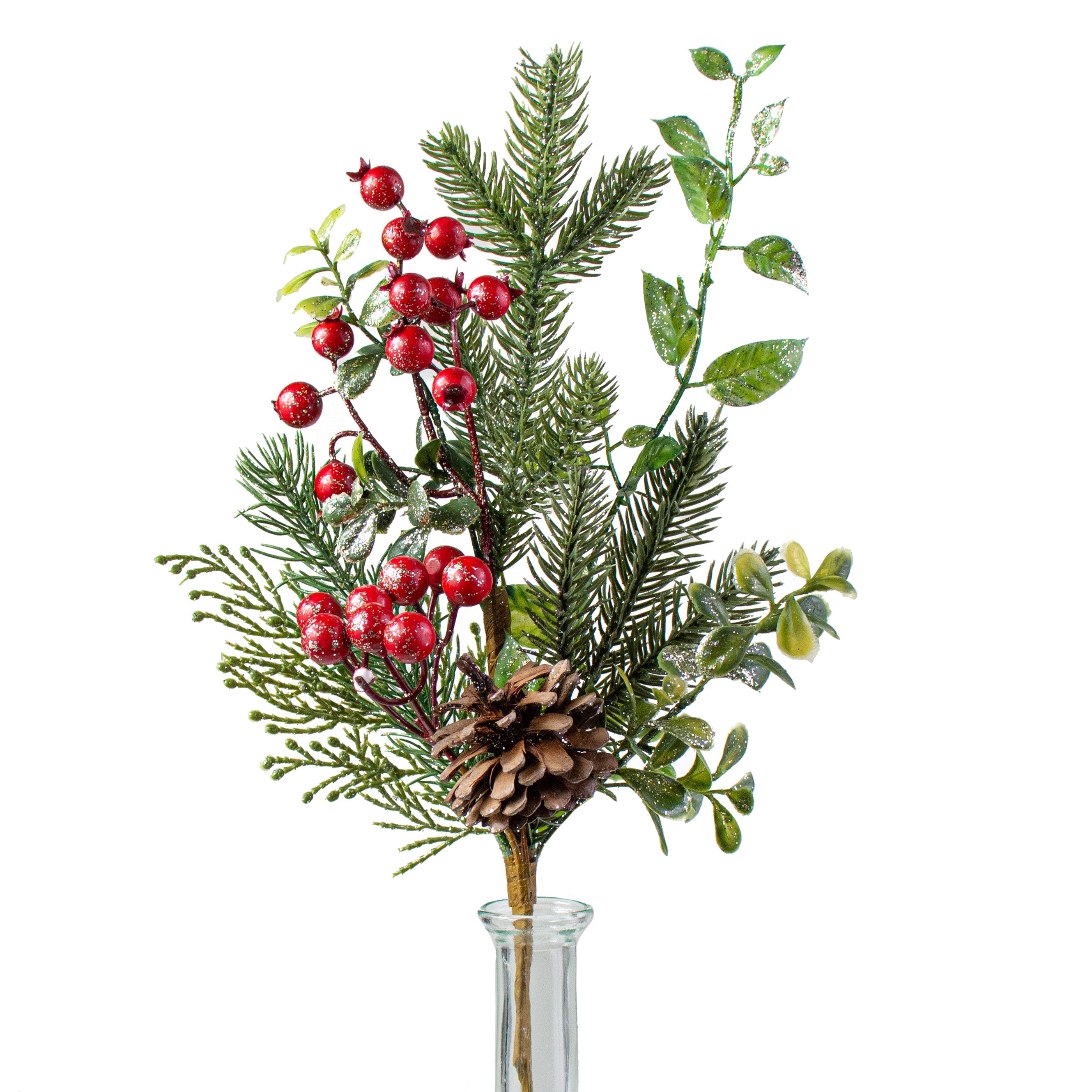 18" Glitter Pine Berry Pick Item Number: 85400SP18