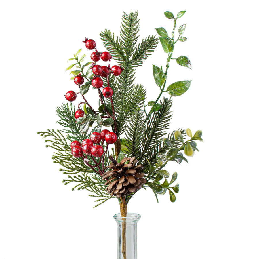 18" Glitter Pine Berry Pick Item Number: 85400SP18