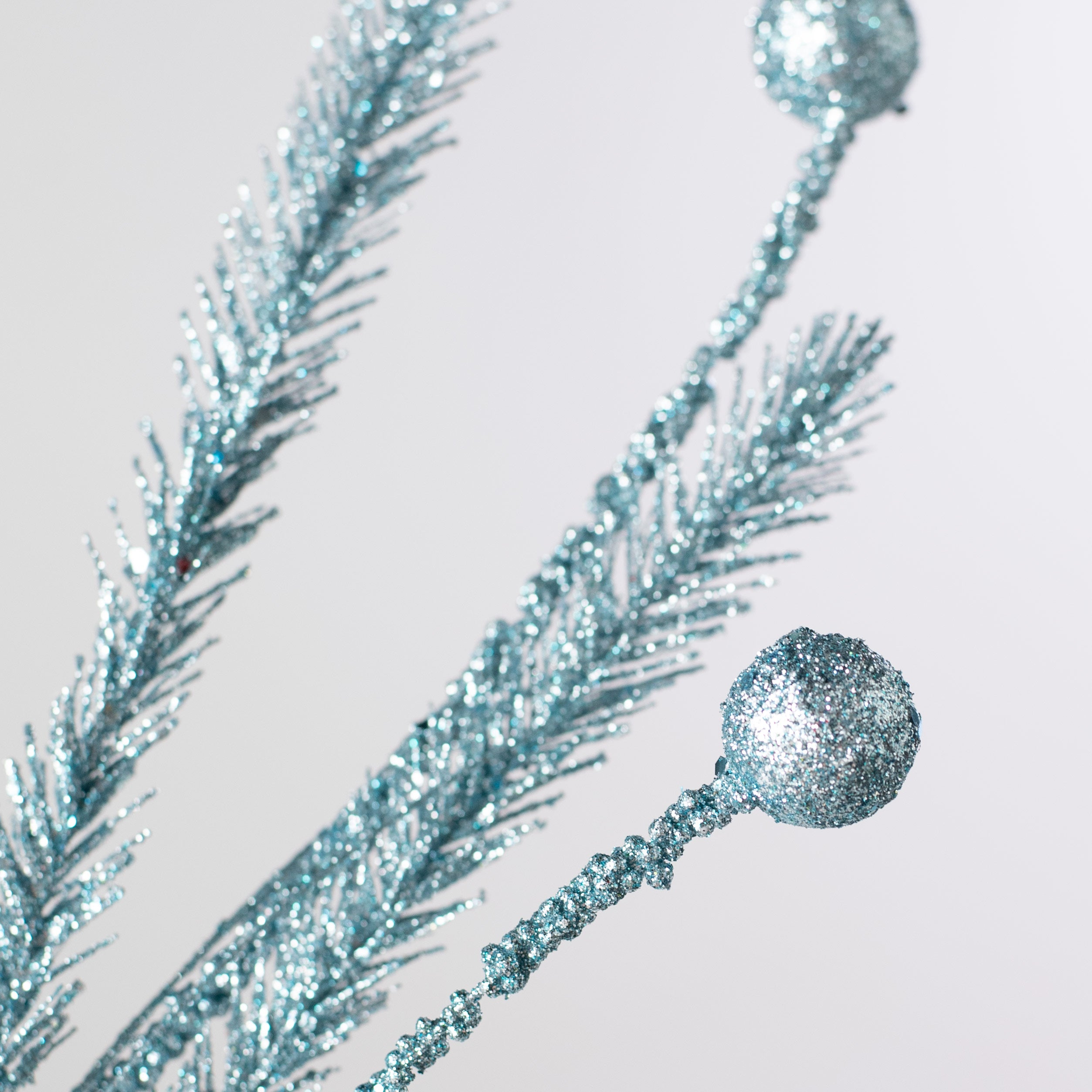34" Glitter Pine Spray: Blue Lifestyle Photo