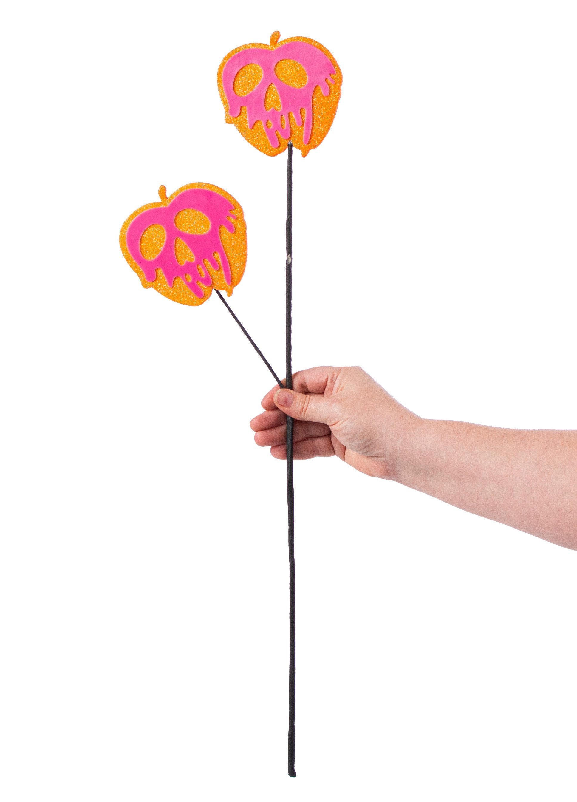 24" Glitter Poison Apple Spray: Fuchsia & Orange detail photo 3