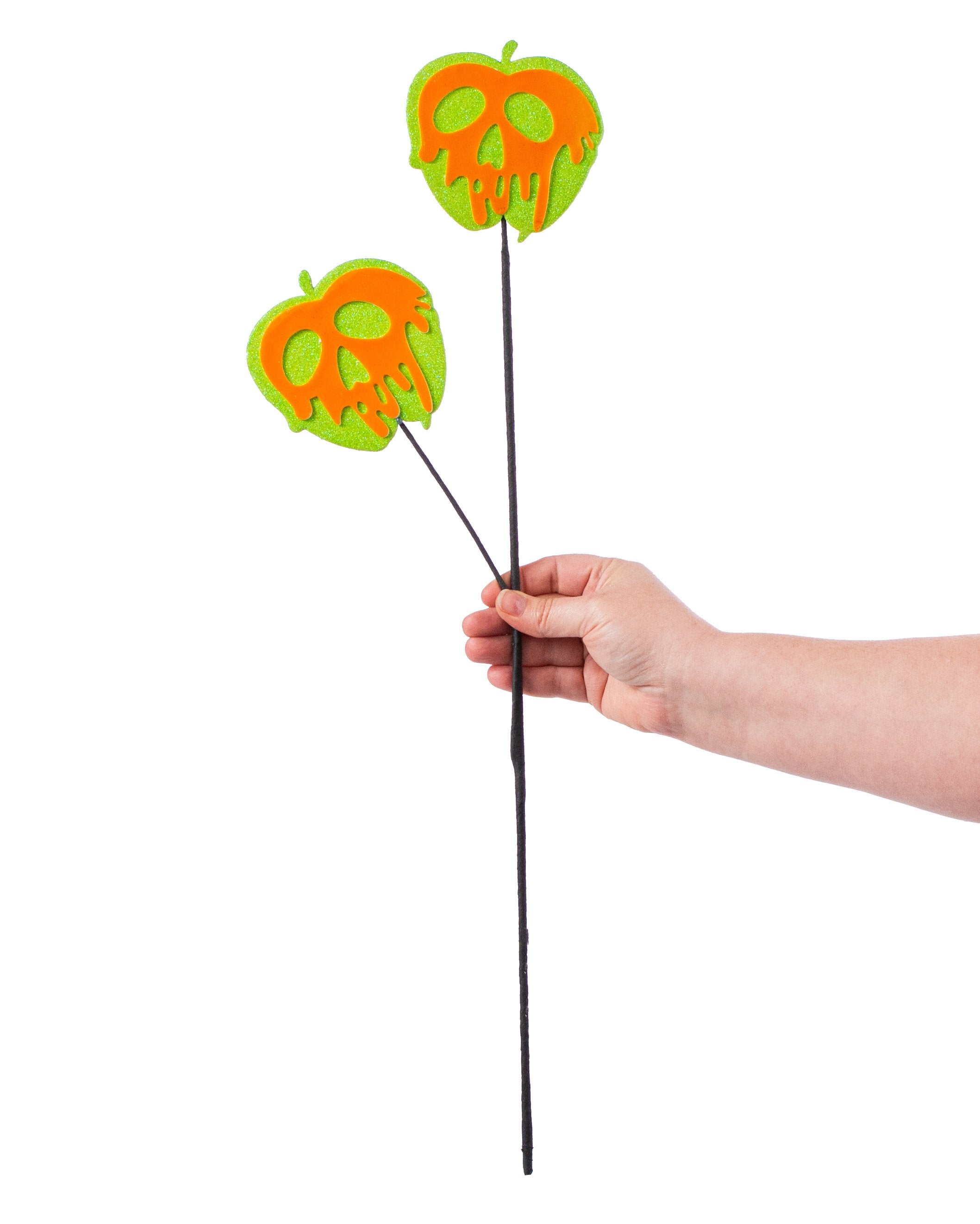 24" Glitter Poison Apple Spray: Orange & Green detail photo 3