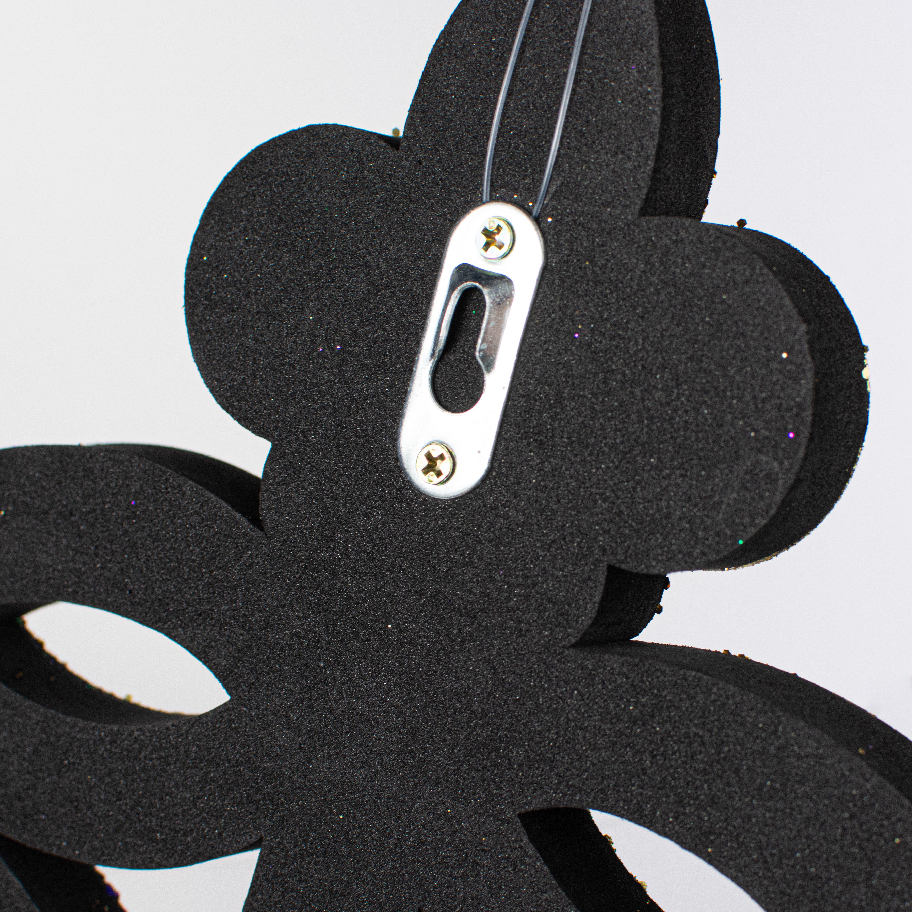 20" Glitter Polyfoam Crown Hanger: Mardi Gras detail photo 4