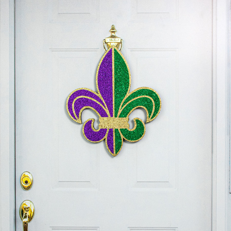 20" Glitter Polyfoam Fleur de Lis: Mardi Gras Lifestyle Photo