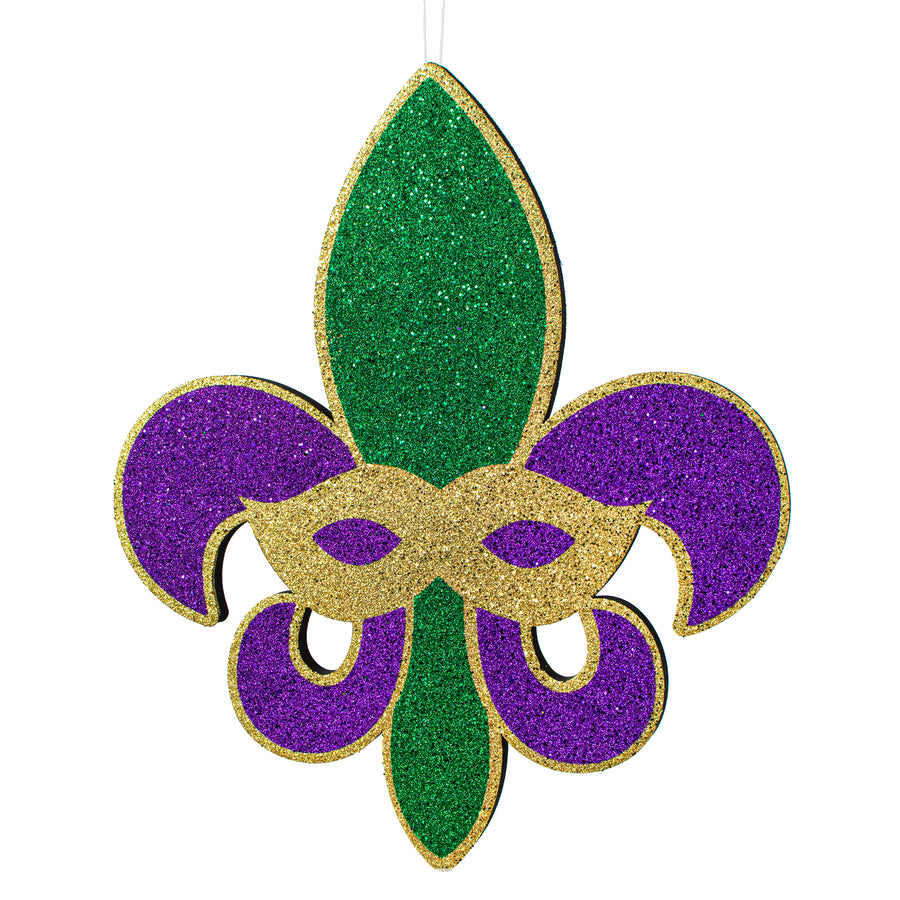 20" Glitter Polyfoam Fleur de Lis: Mardi Gras Mask Item Number: HG1118