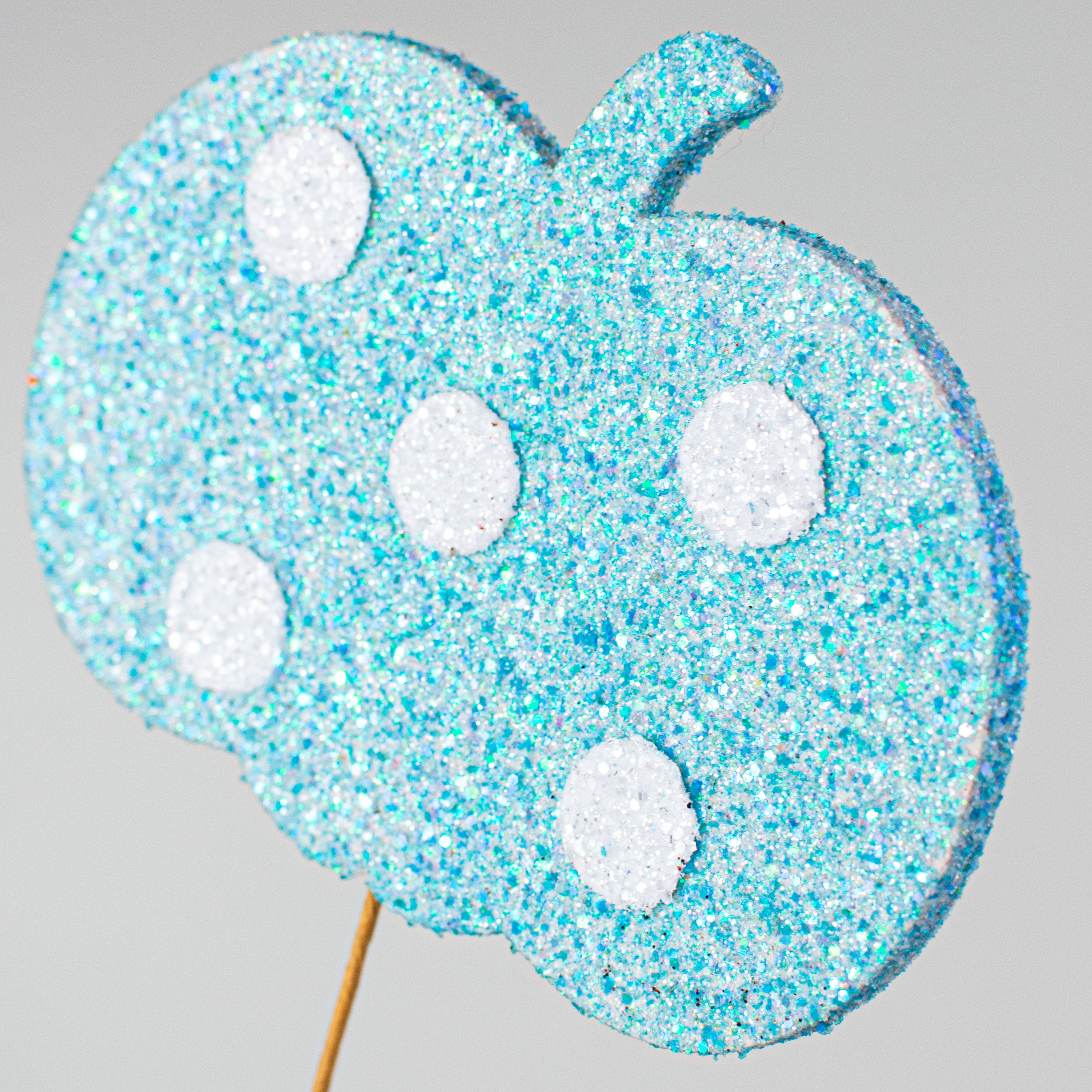 31" Glitter Pumpkin Spray: Orange, Leopard, Turquoise Lifestyle Photo