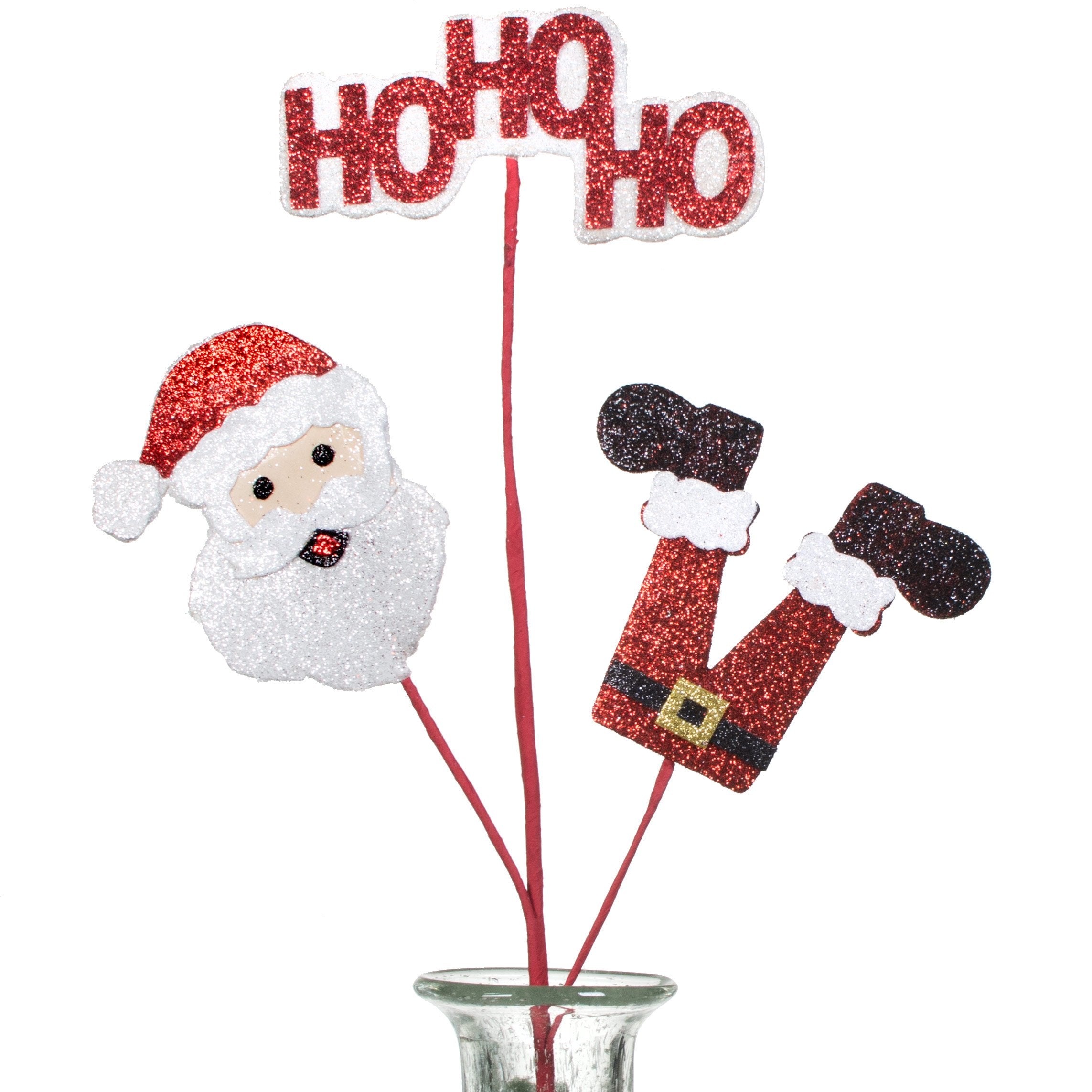 25" Glitter Santa Ho Ho Ho Spray Item Number: XP3702