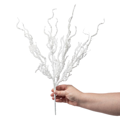 18" Glitter Snow Twig Lifestyle Photo
