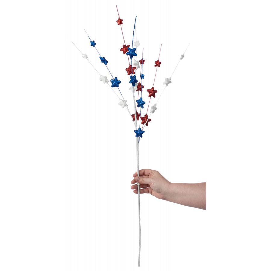Glitter Star Spray: Red, White, Blue (35") Lifestyle Photo