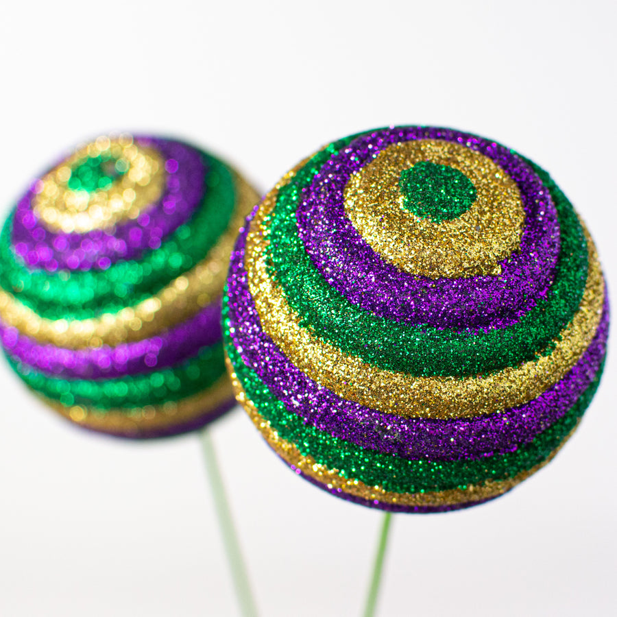 16" Glitter Stripe Ball Pick: Mardi Gras Lifestyle Photo