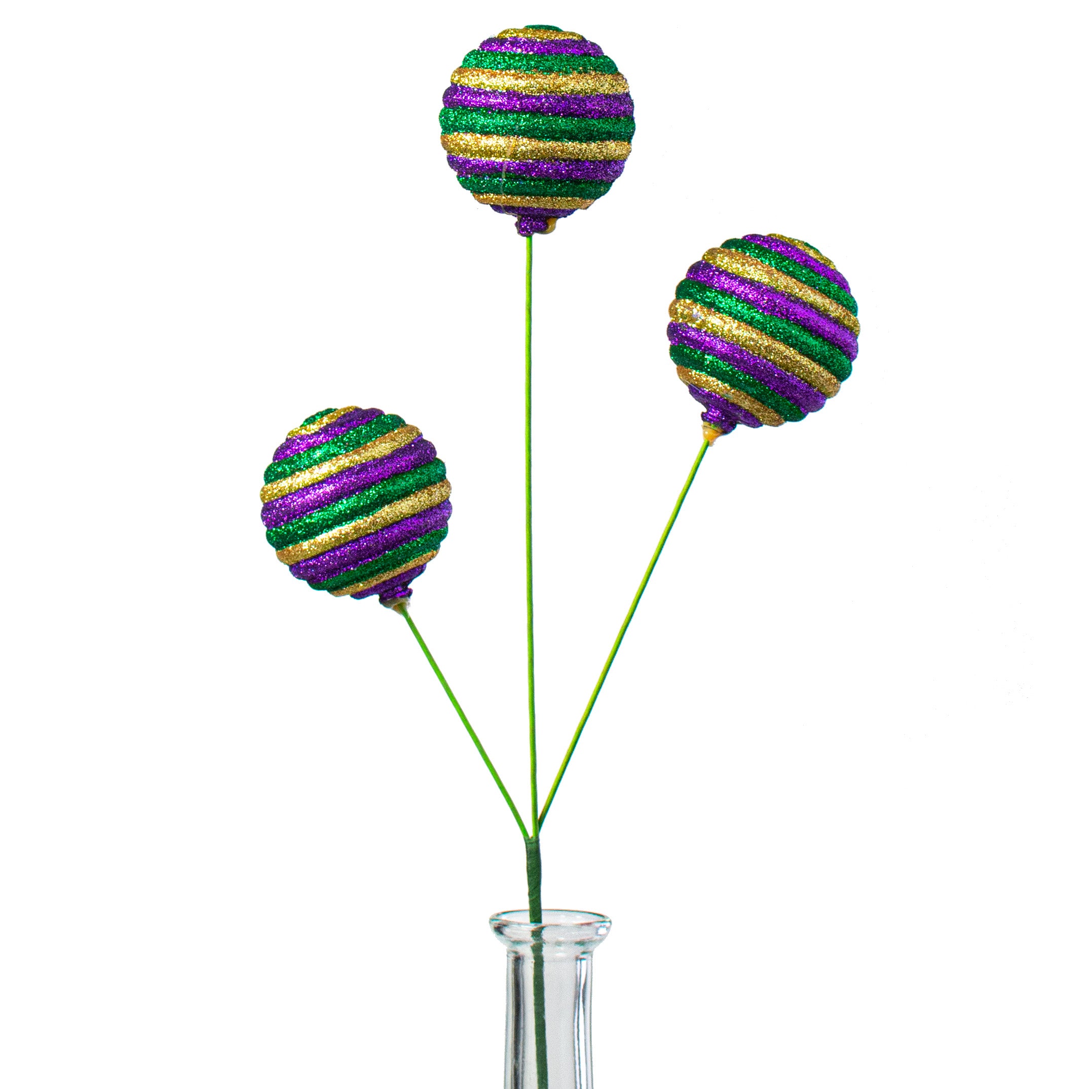 16" Glitter Stripe Ball Pick: Mardi Gras Item Number: XP375858