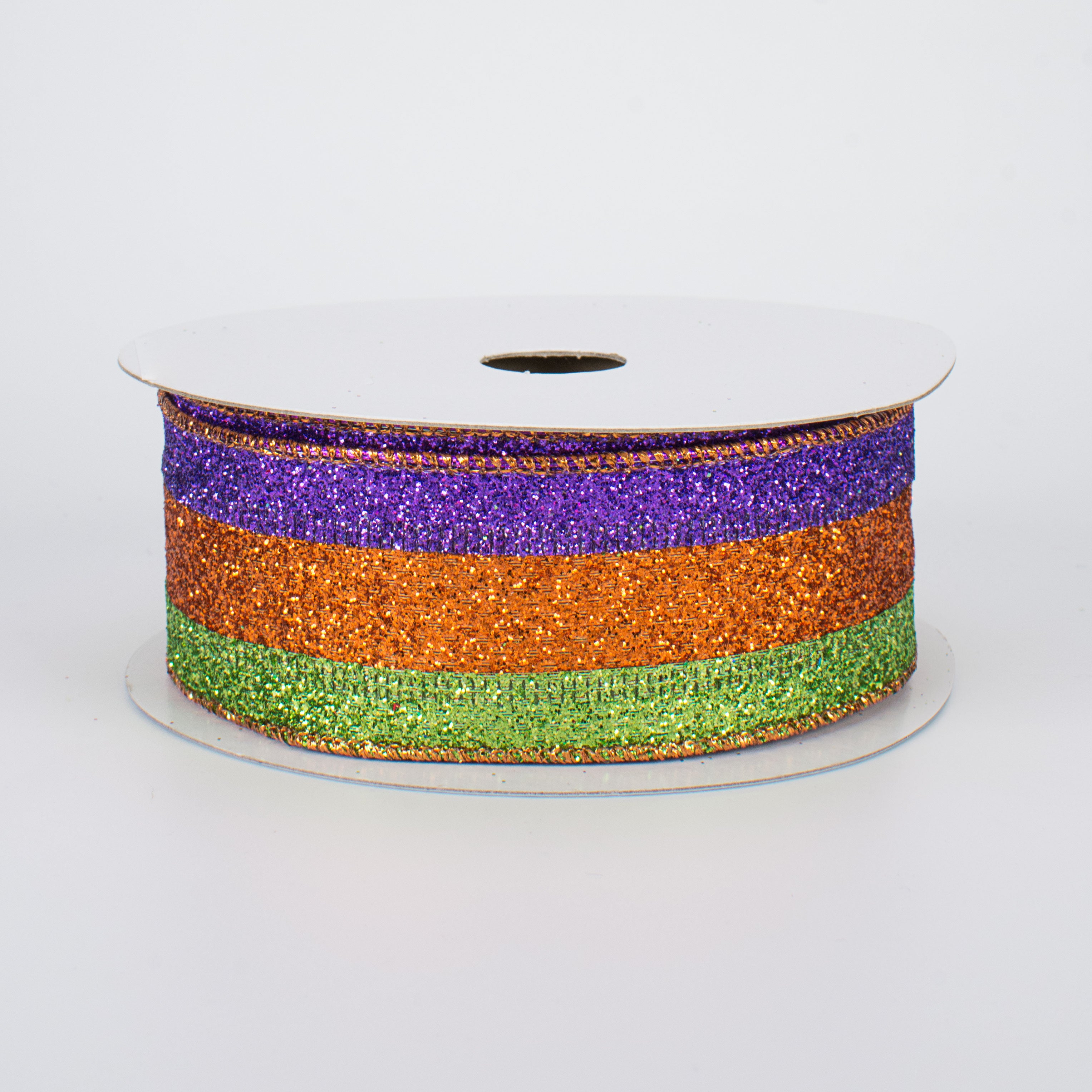 1.5" Glitter Stripe Ribbon: Halloween (10 Yards)