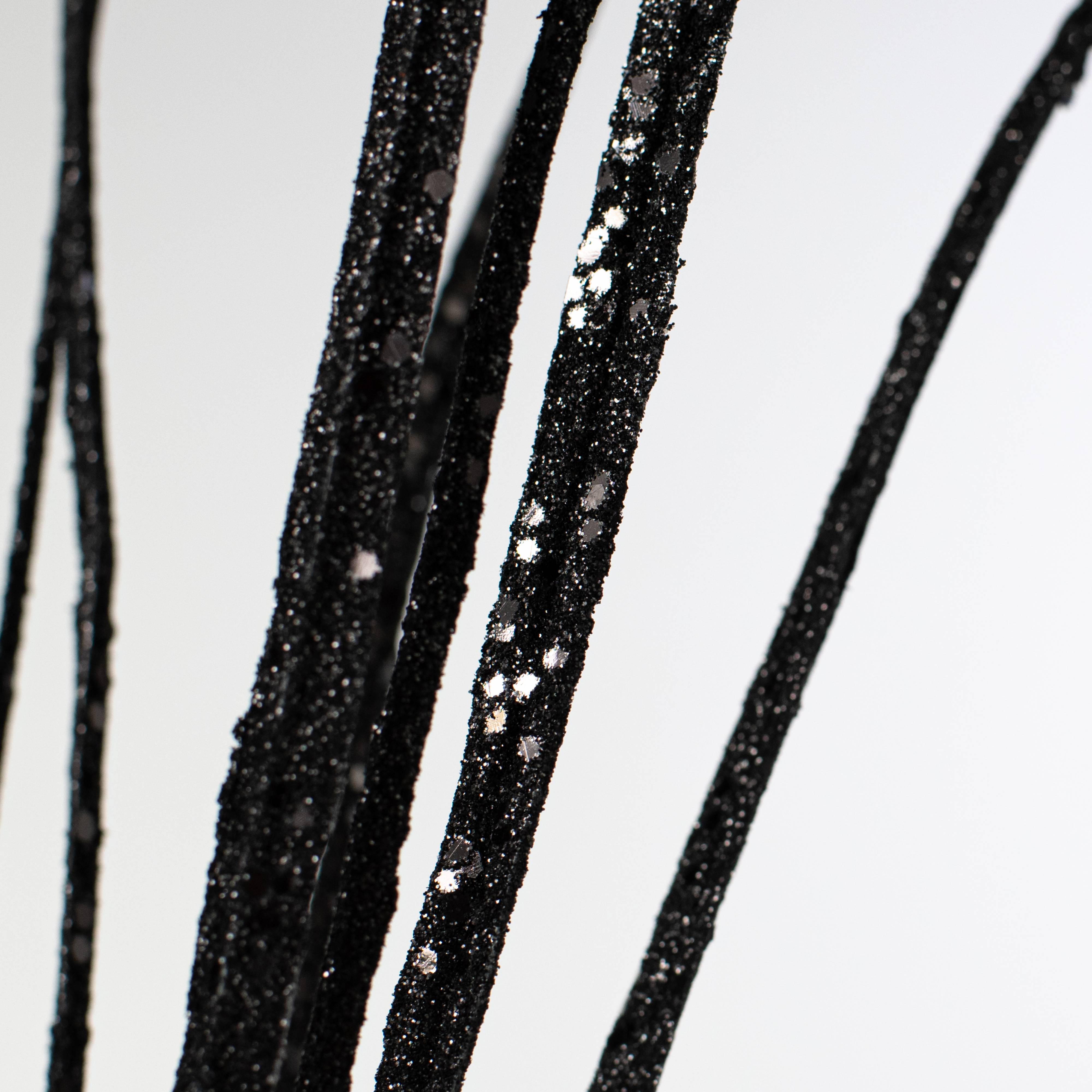32" Glitter Sword Grass Spray: Black Lifestyle Photo
