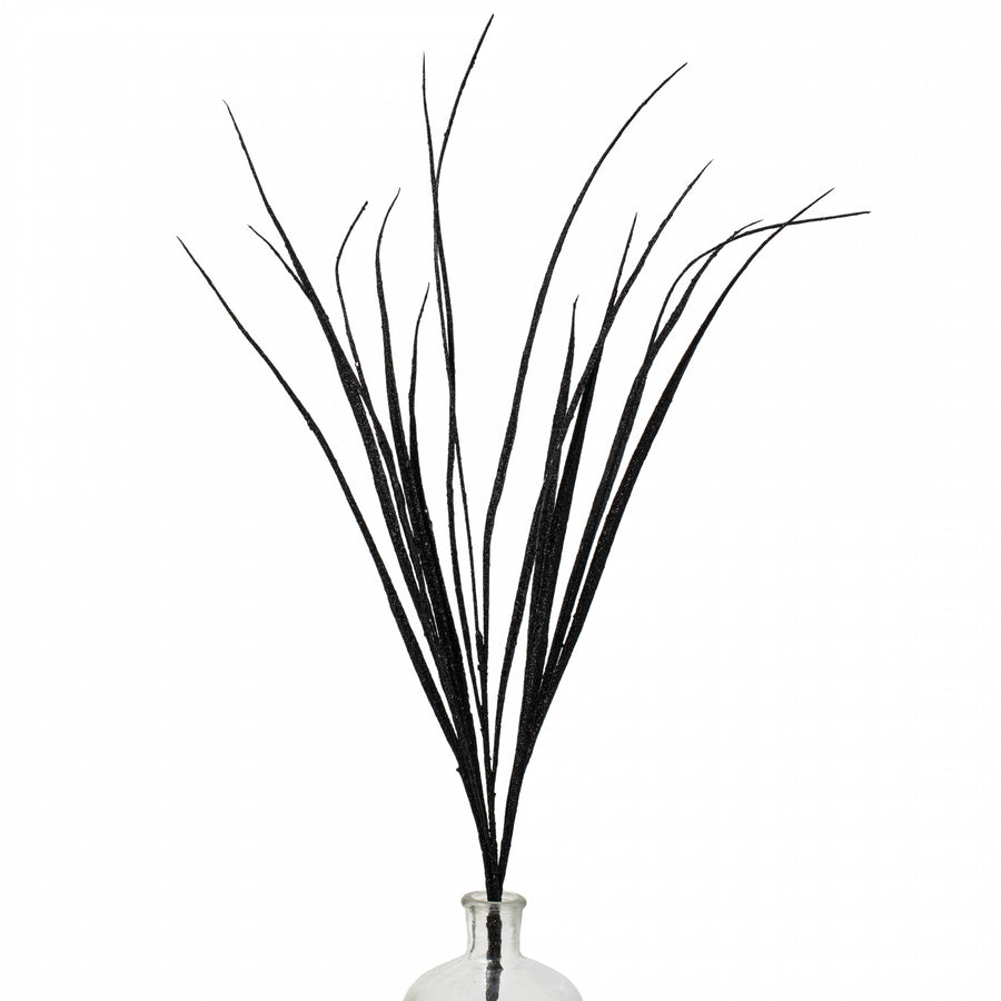 32" Glitter Sword Grass Spray: Black Item Number: 57093BK