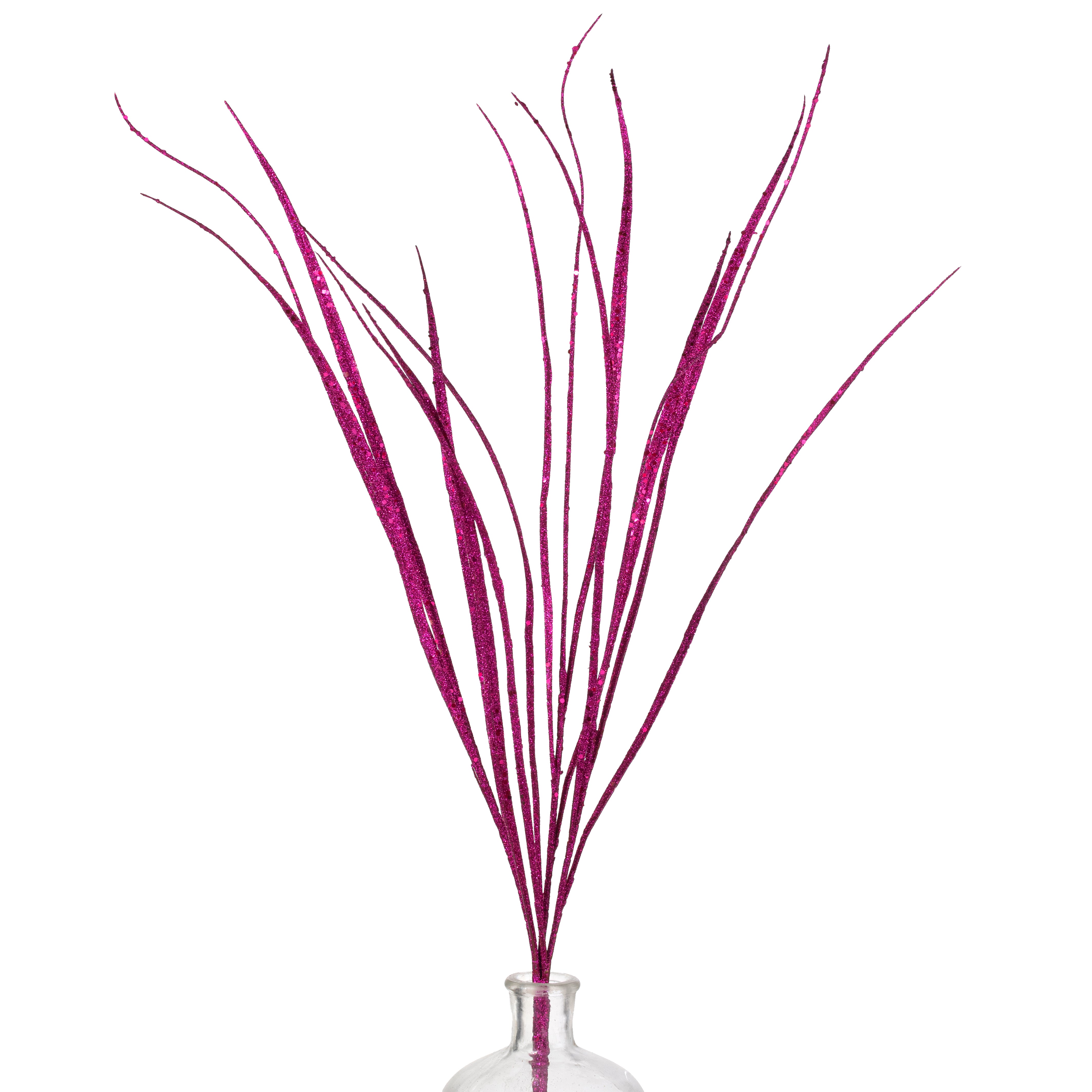 32" Glitter Sword Grass Spray: Fuchsia Pink Item Number: 86010BT