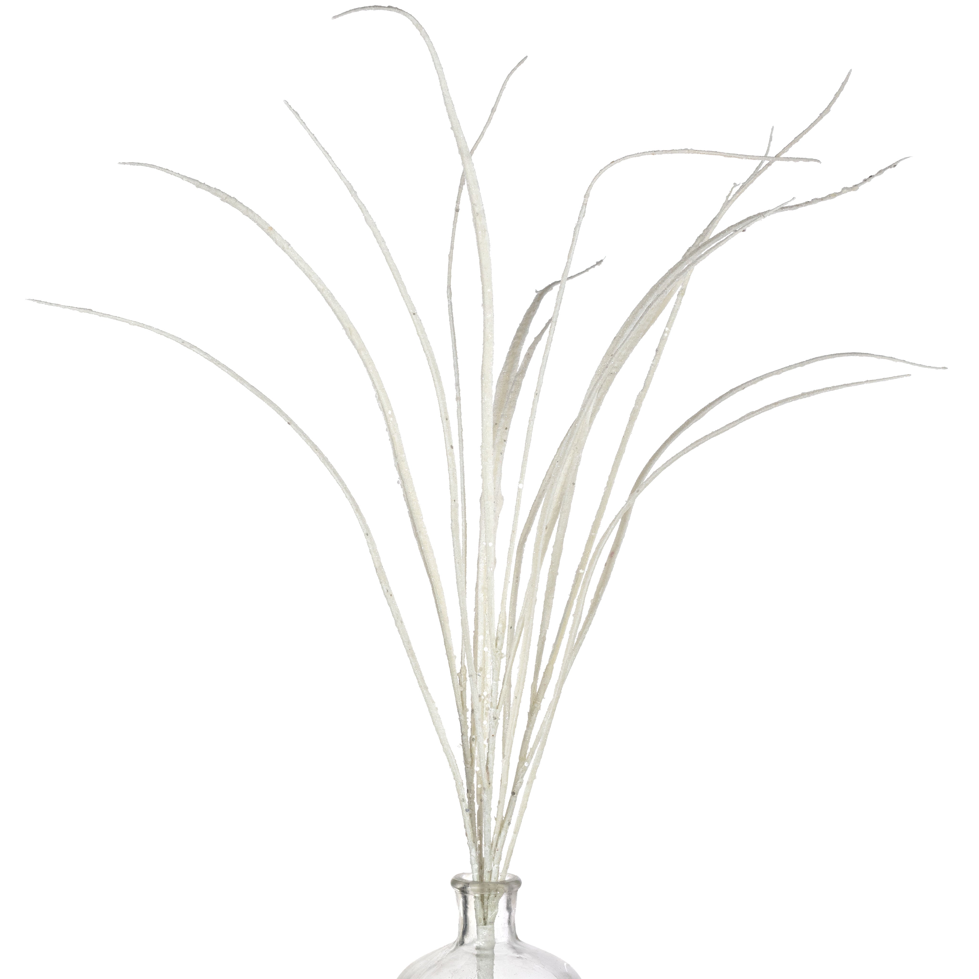 32" Glitter Sword Grass Spray: White Item Number: 86010WT