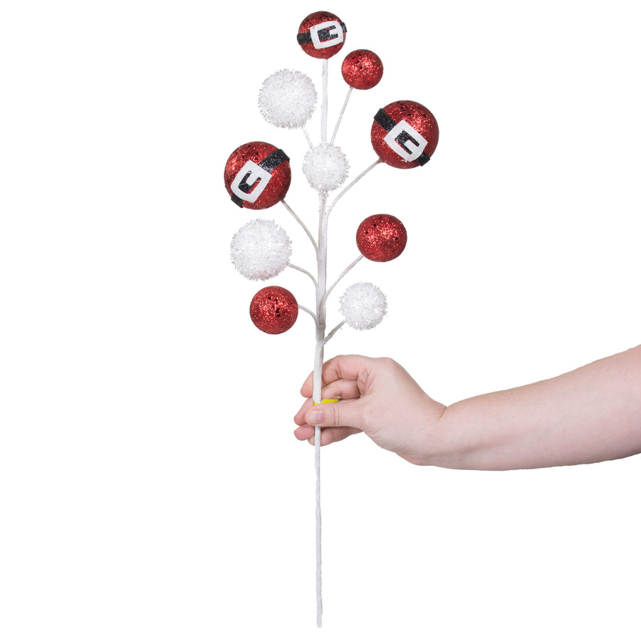 22" Glitter & Tinsel Santa Belly Spray Lifestyle Photo