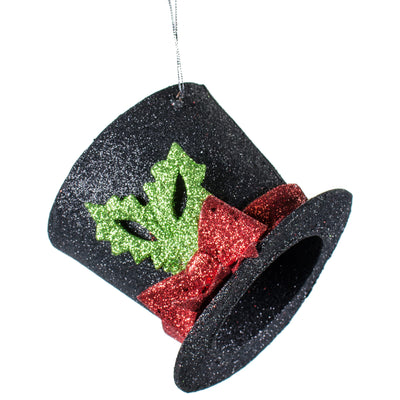 5" Glitter Top Hat Ornament Item Number: 83097RDBK