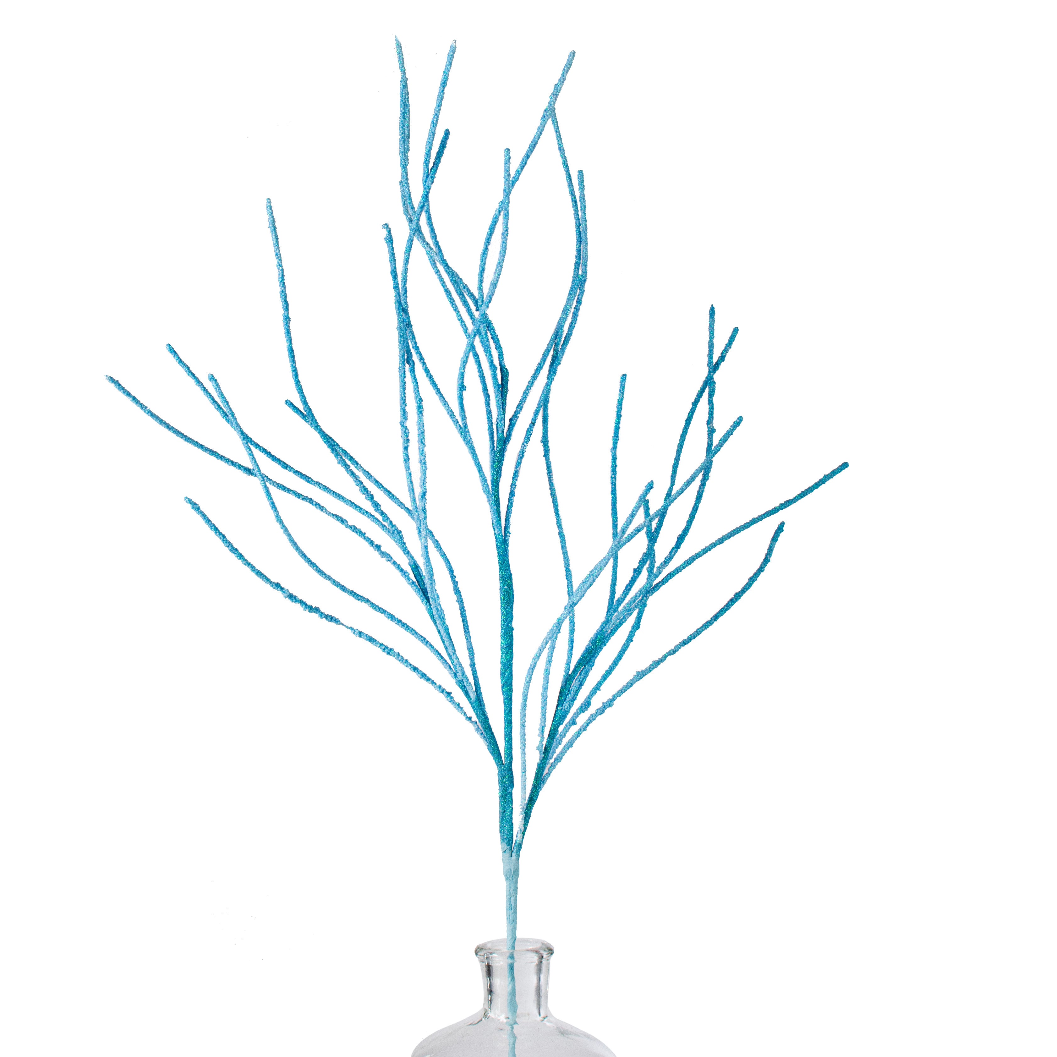 30" Glitter Twig Spray: Blue Item Number: 85717BL