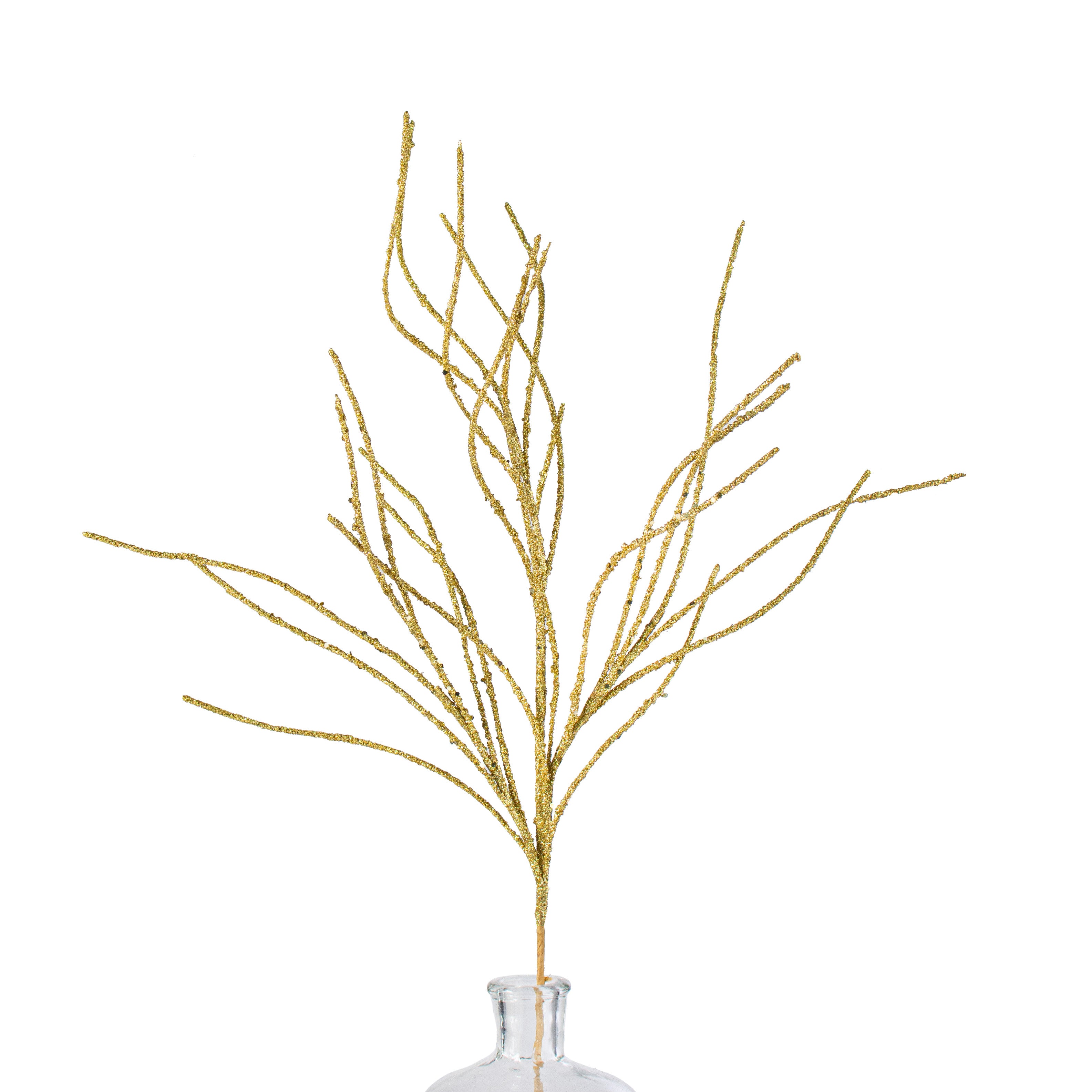 30" Glitter Twig Spray: Gold Item Number: 85717GD