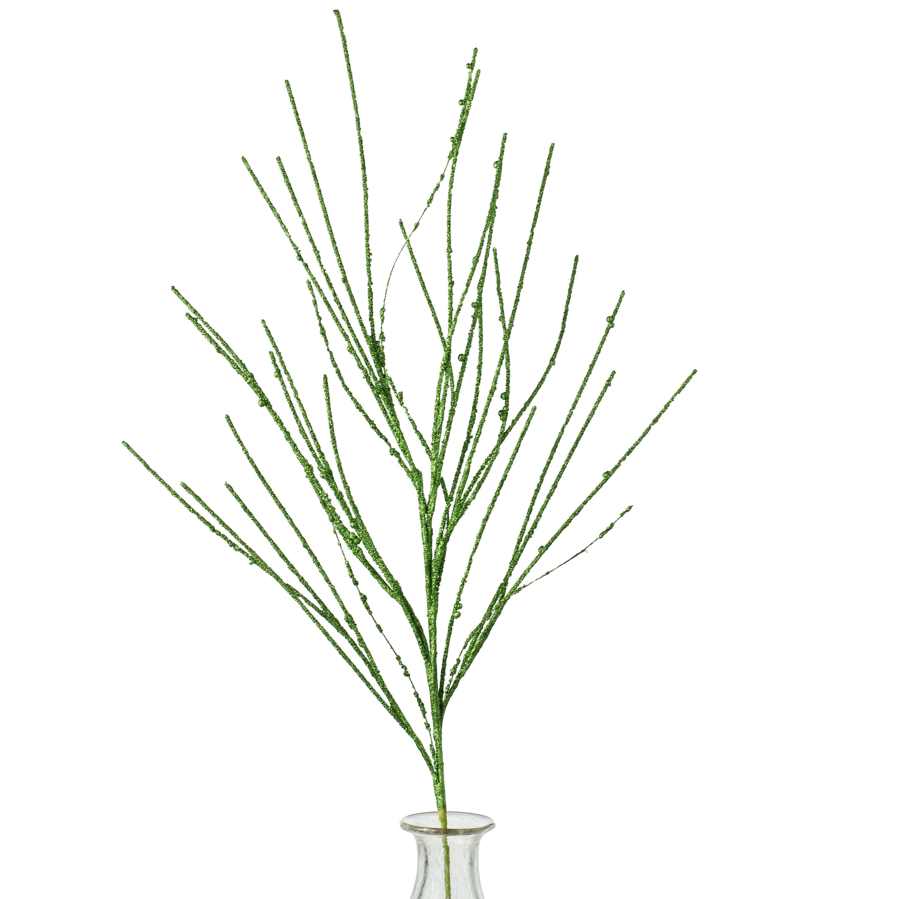 43" Glitter Twig Spray: Green Item Number: 84098GN