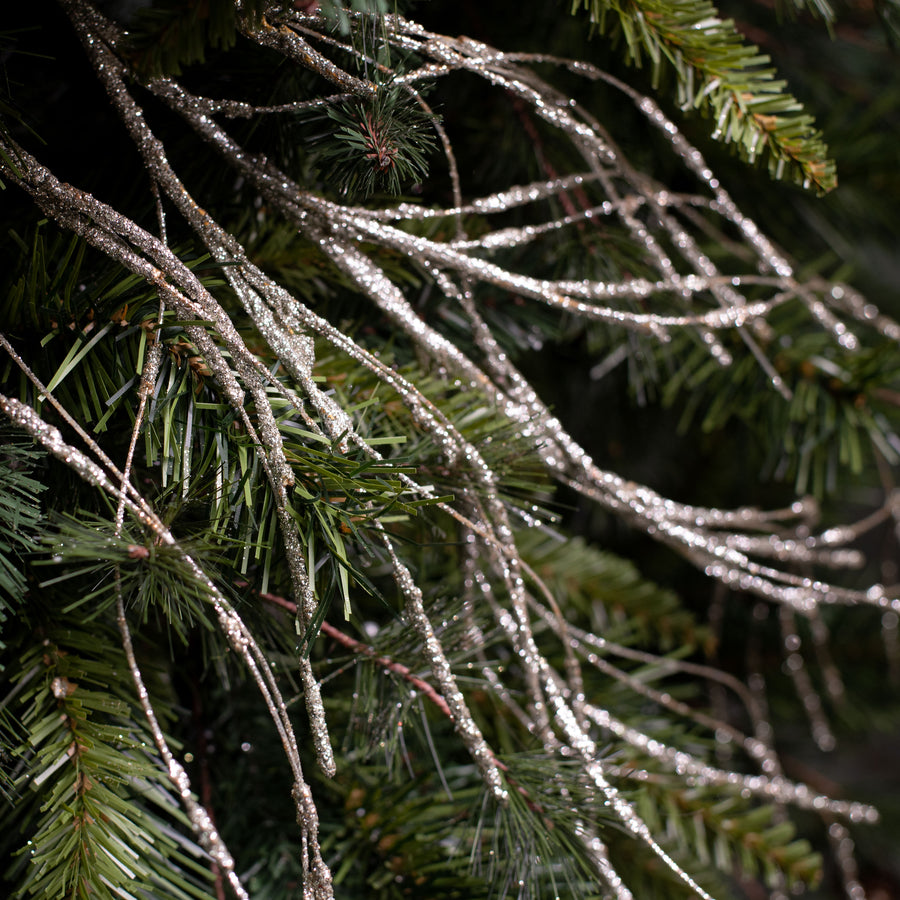 43" Glitter Twig Spray: Platinum Lifestyle Photo