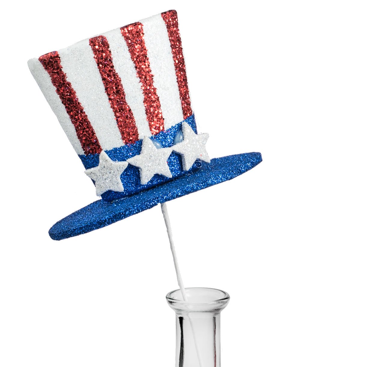 14" Glitter USA Top Hat Pick Item Number: 74108RWB