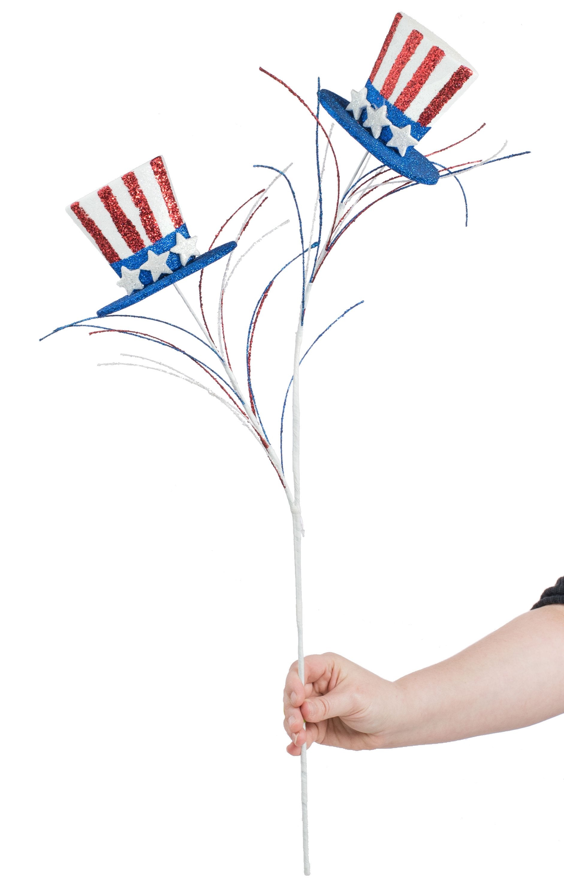29" Glitter USA Top Hat Spray Lifestyle Photo