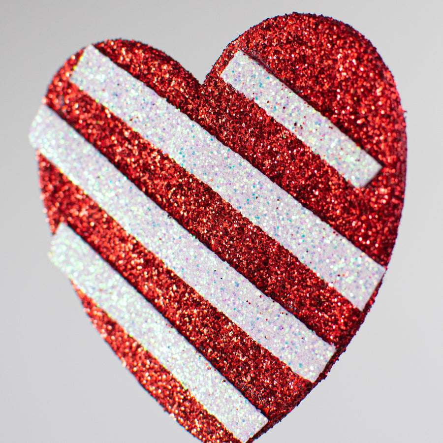 15" Glitter Valentine Heart Picks: 3 Assorted detail photo 4