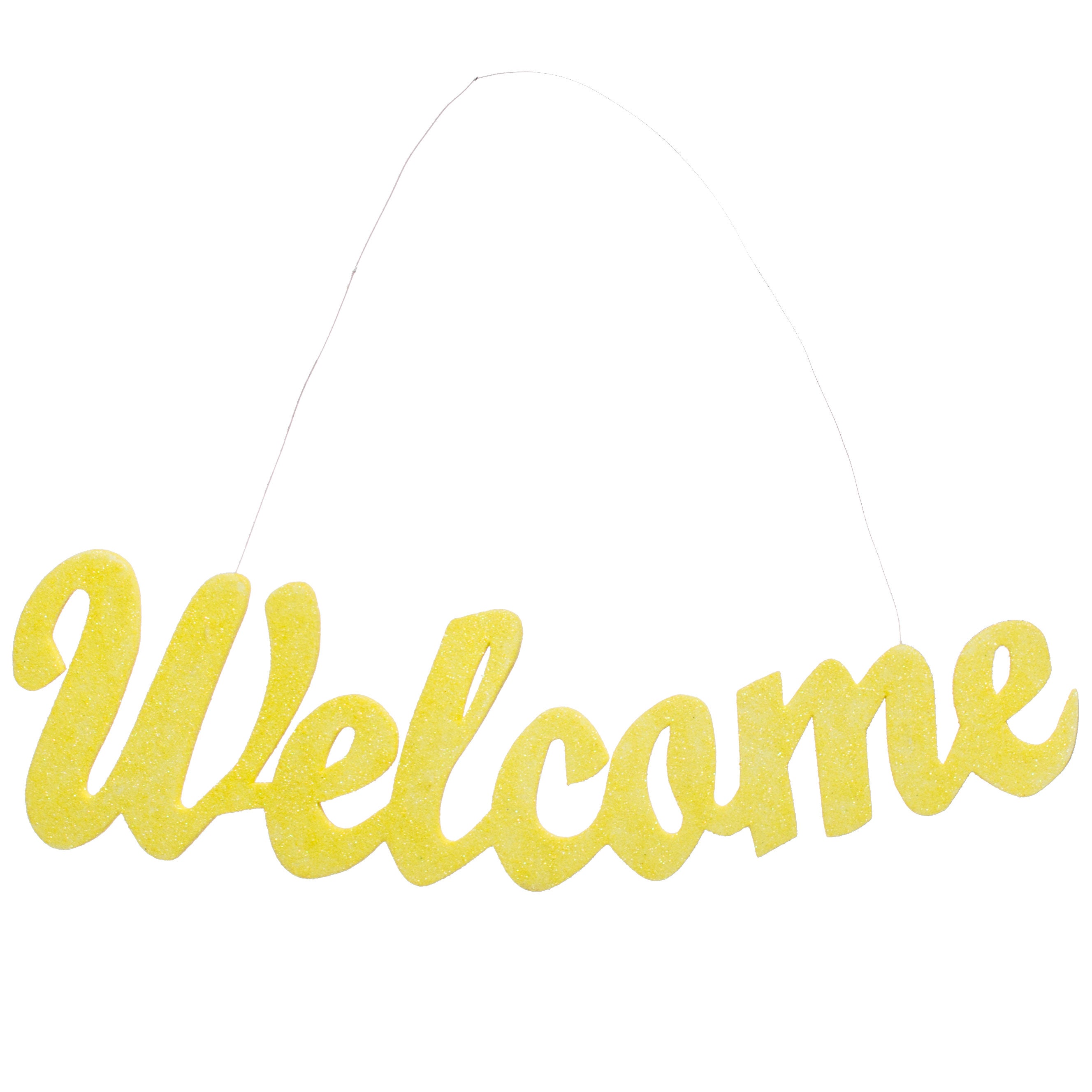 14" Glitter Welcome Cutout: Yellow Item Number: 62140YW